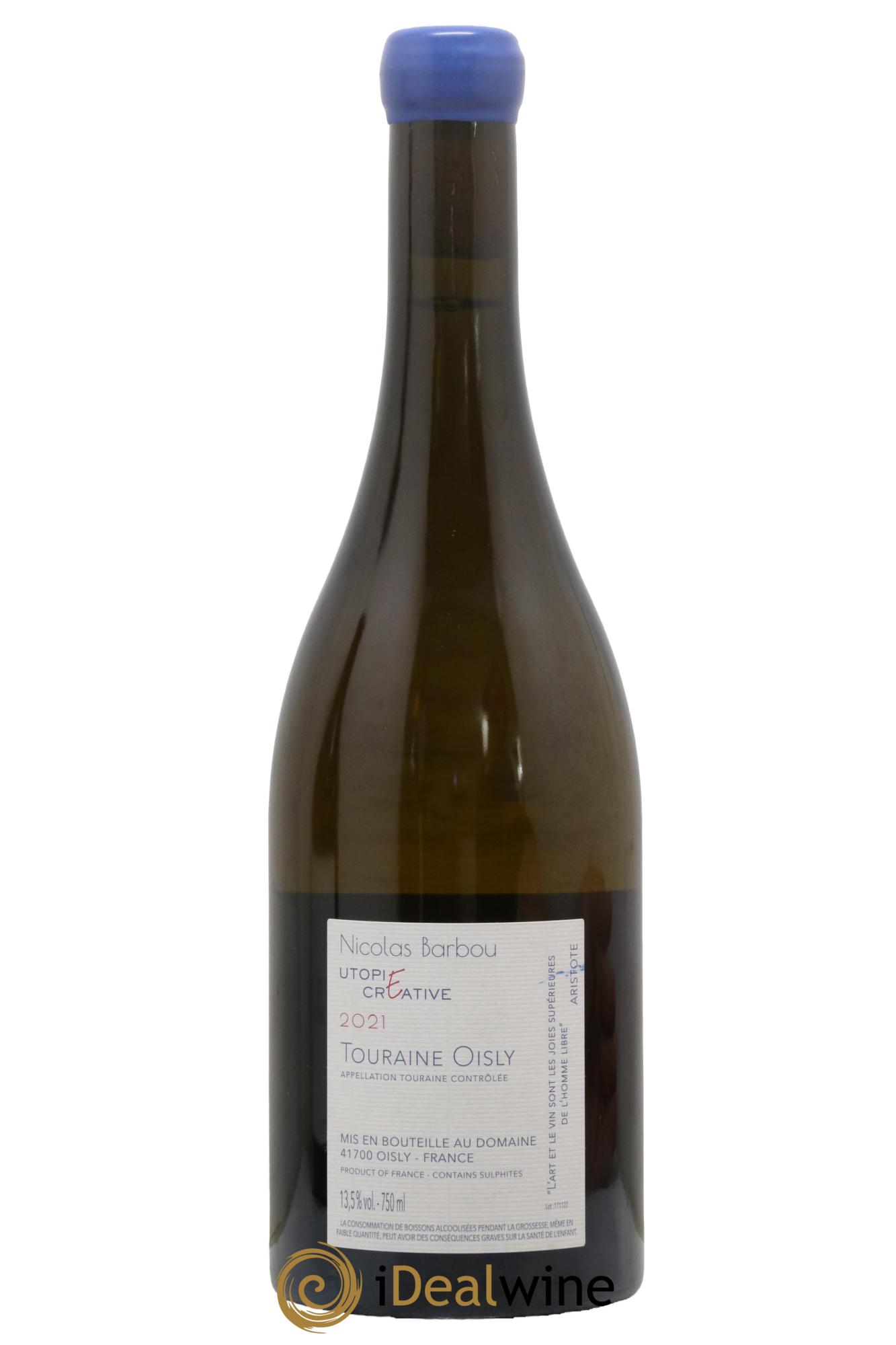 Touraine Oisly Utopie Créative Nicolas Barbou 2021 - Lot of 1 bottle - 1