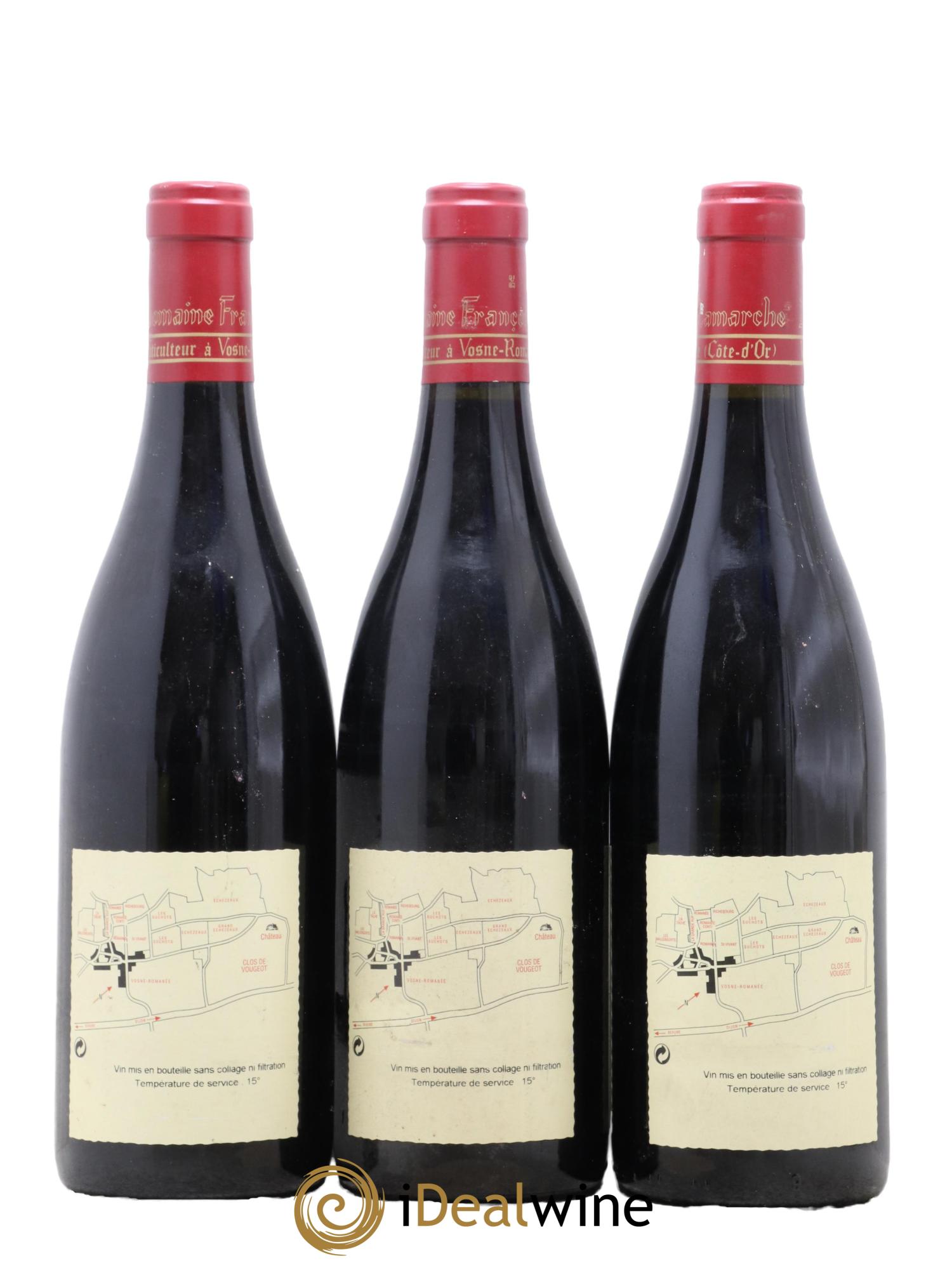 Clos de Vougeot Grand Cru Lamarche (Domaine) 1999 - Lot de 3 bouteilles - 1