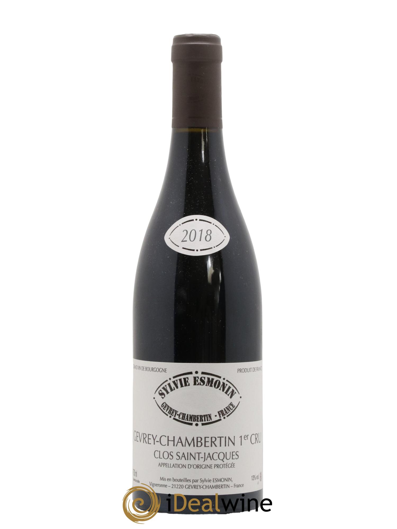 Gevrey-Chambertin 1er Cru Clos Saint Jacques Sylvie Esmonin 2018 - Lot de 1 bouteille - 0