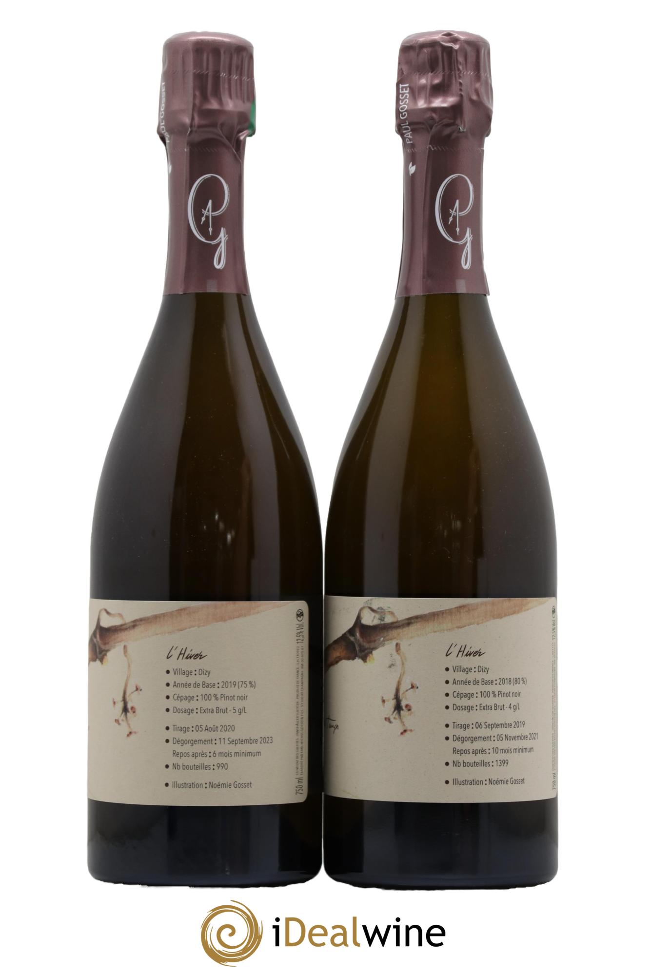 Au Fil des Temps L'Hiver Paul Gosset - Lot de 2 bouteilles - 1
