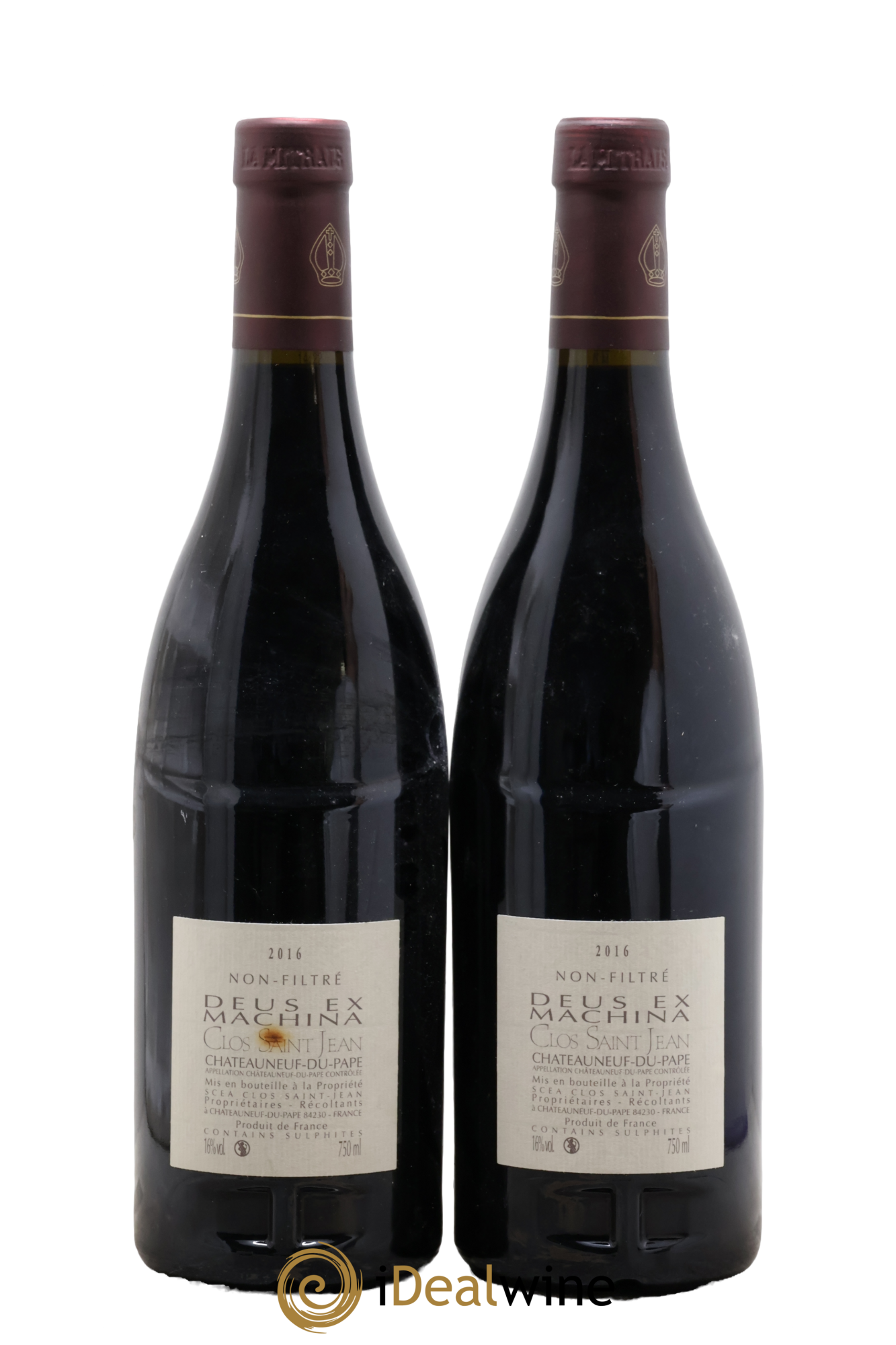 Châteauneuf-du-Pape Clos Saint-Jean Deus Ex Machina Pascal et Vincent Maurel 2016 - Lot de 2 bouteilles - 1