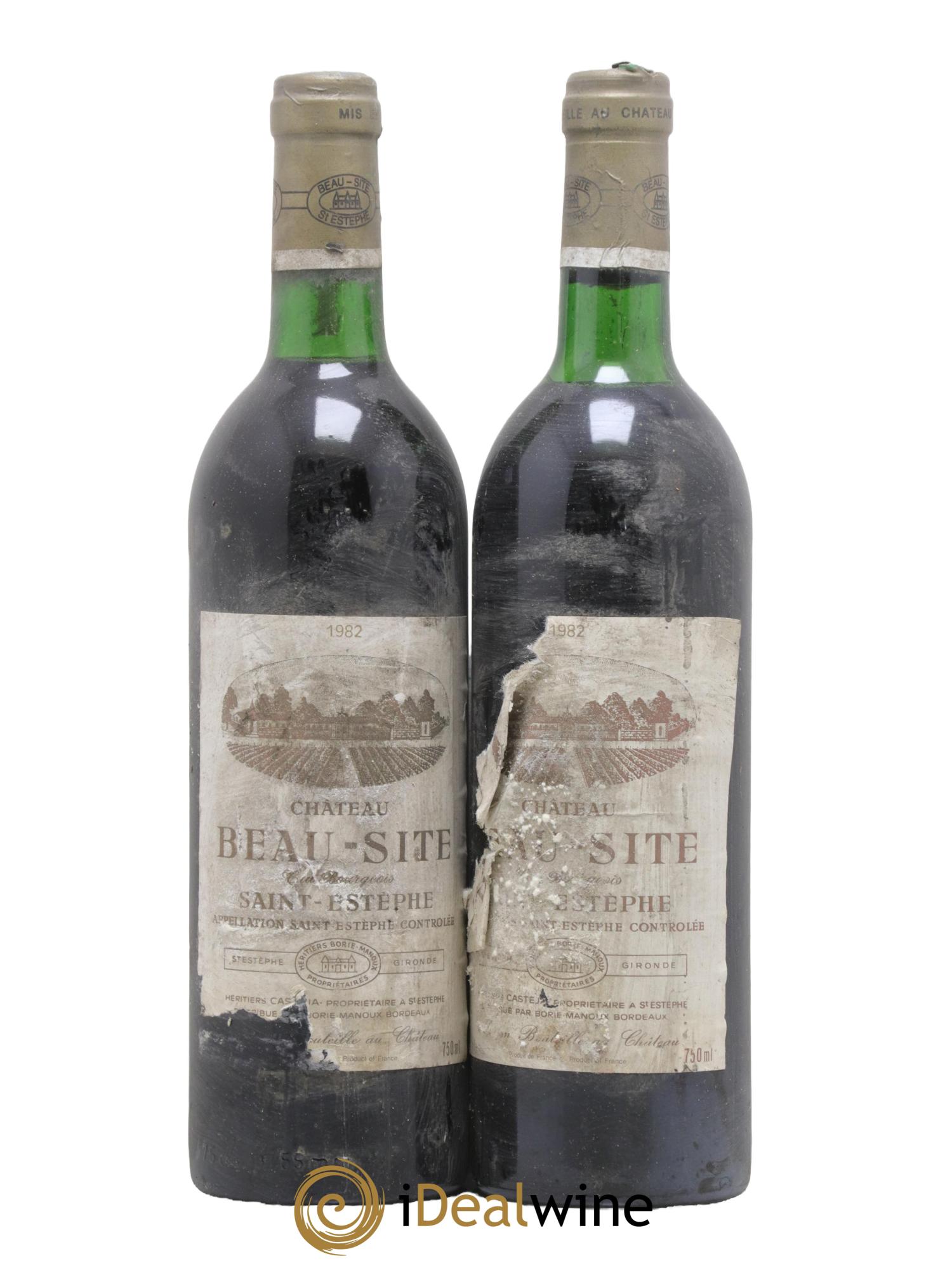 Château Beau Site Cru Bourgeois 1982 - Lot de 2 bouteilles - 0