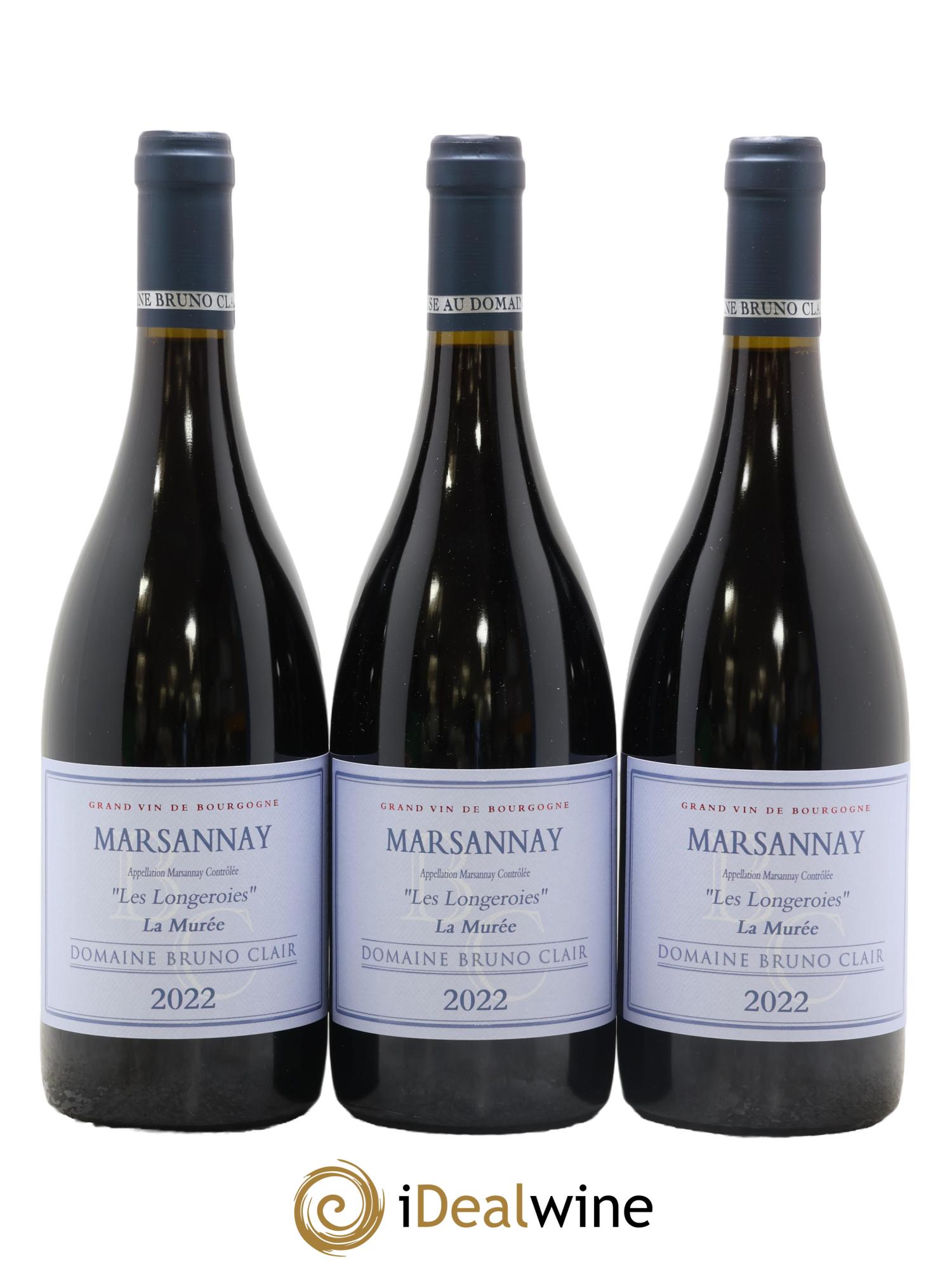 Marsannay Les Longeroies Cuvée La Murée Bruno Clair (Domaine) 2022 - Lot de 3 bouteilles - 0