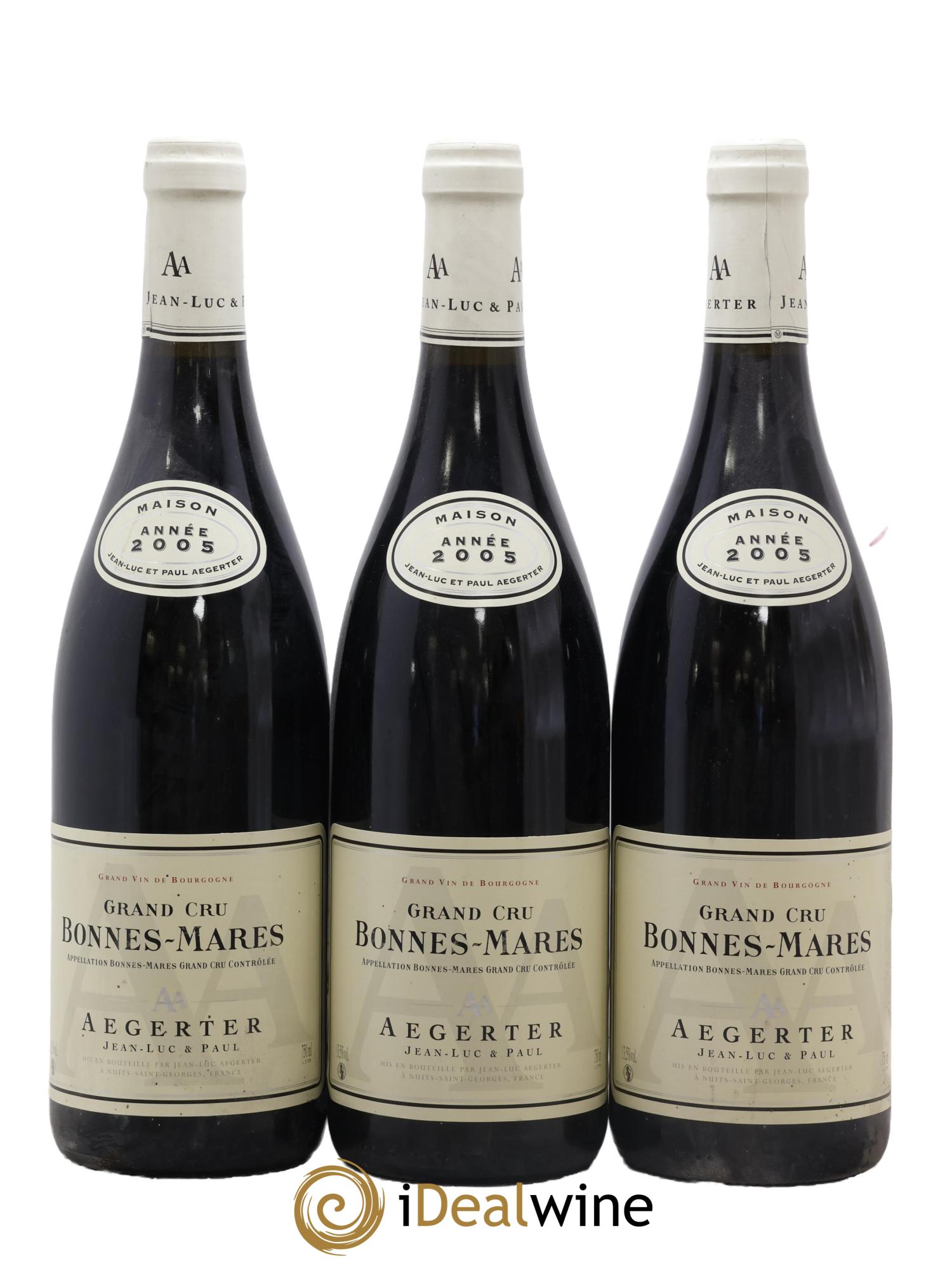 Bonnes-Mares Grand Cru Aegerter 2005 - Lot de 3 bouteilles - 0