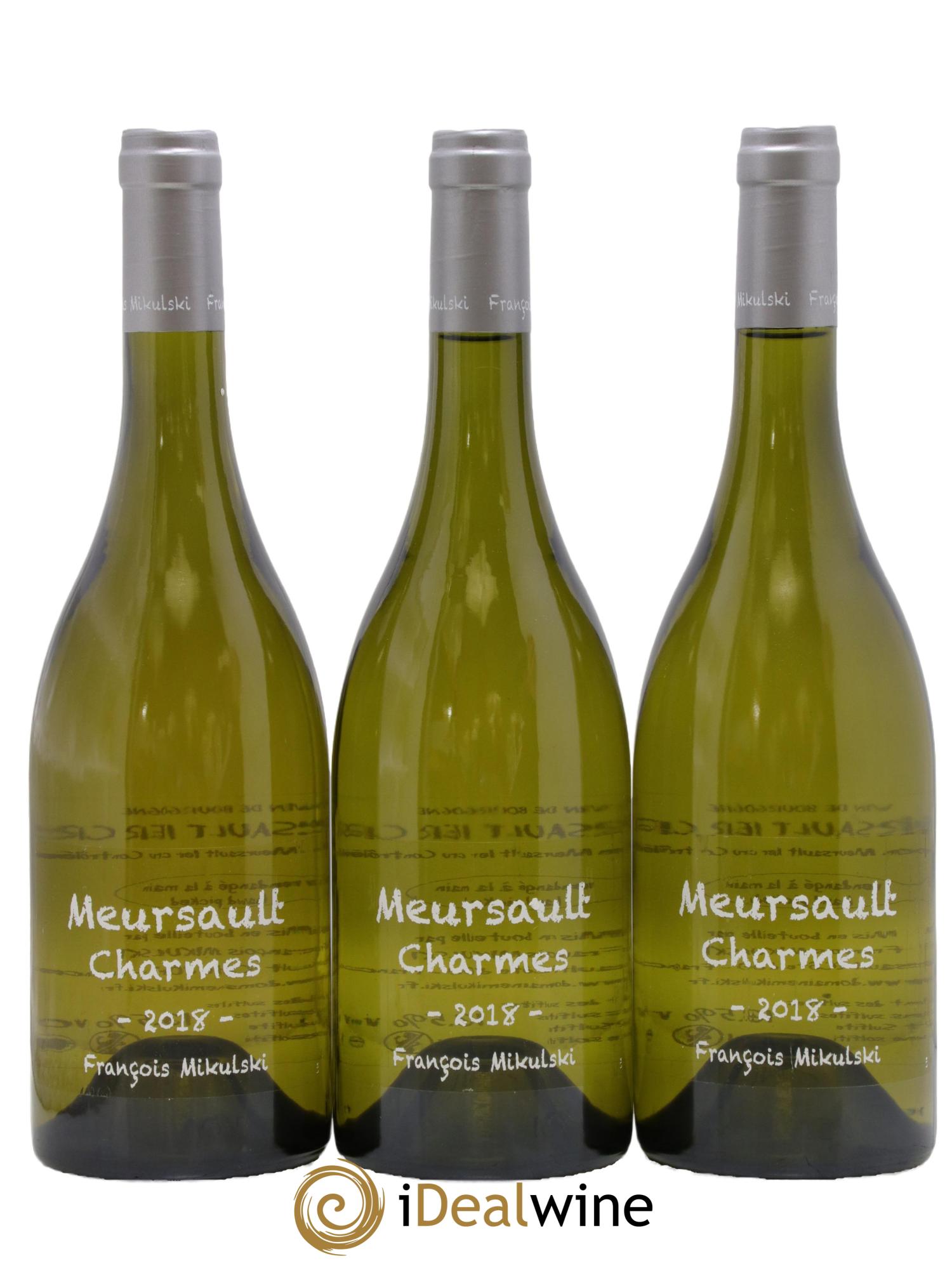 Meursault 1er Cru Charmes François Mikulski 2018 - Lotto di 3 bottiglie - 0