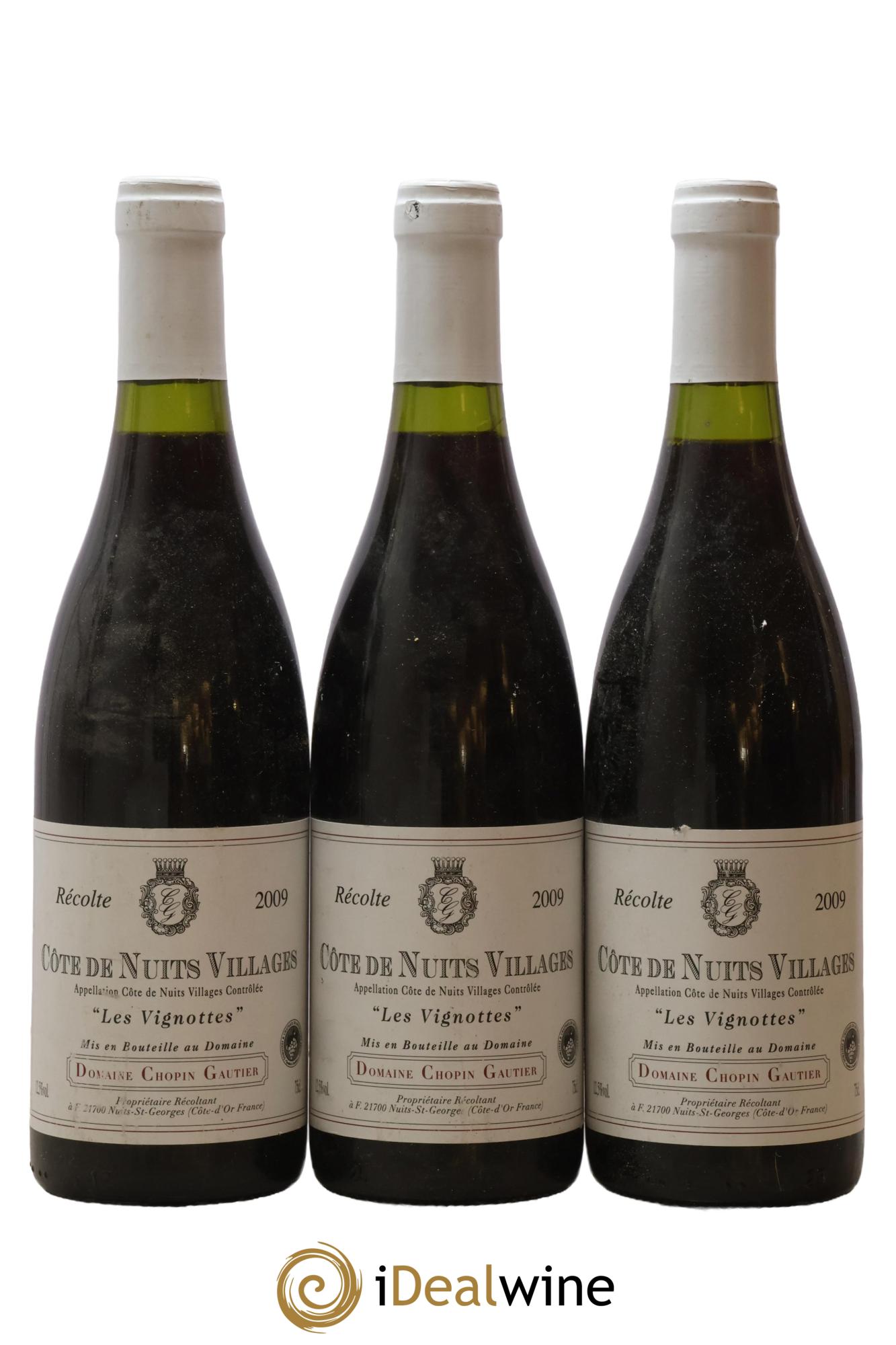 Côte de Nuits-Villages Chopin Gautier 2009 - Lot de 3 bouteilles - 0