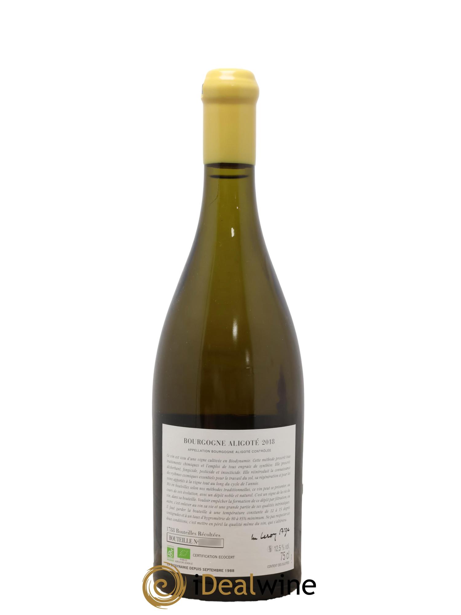 Bourgogne Aligoté Sous Chatelet d'Auvenay (Domaine) 2018 - Lot of 1 bottle - 1