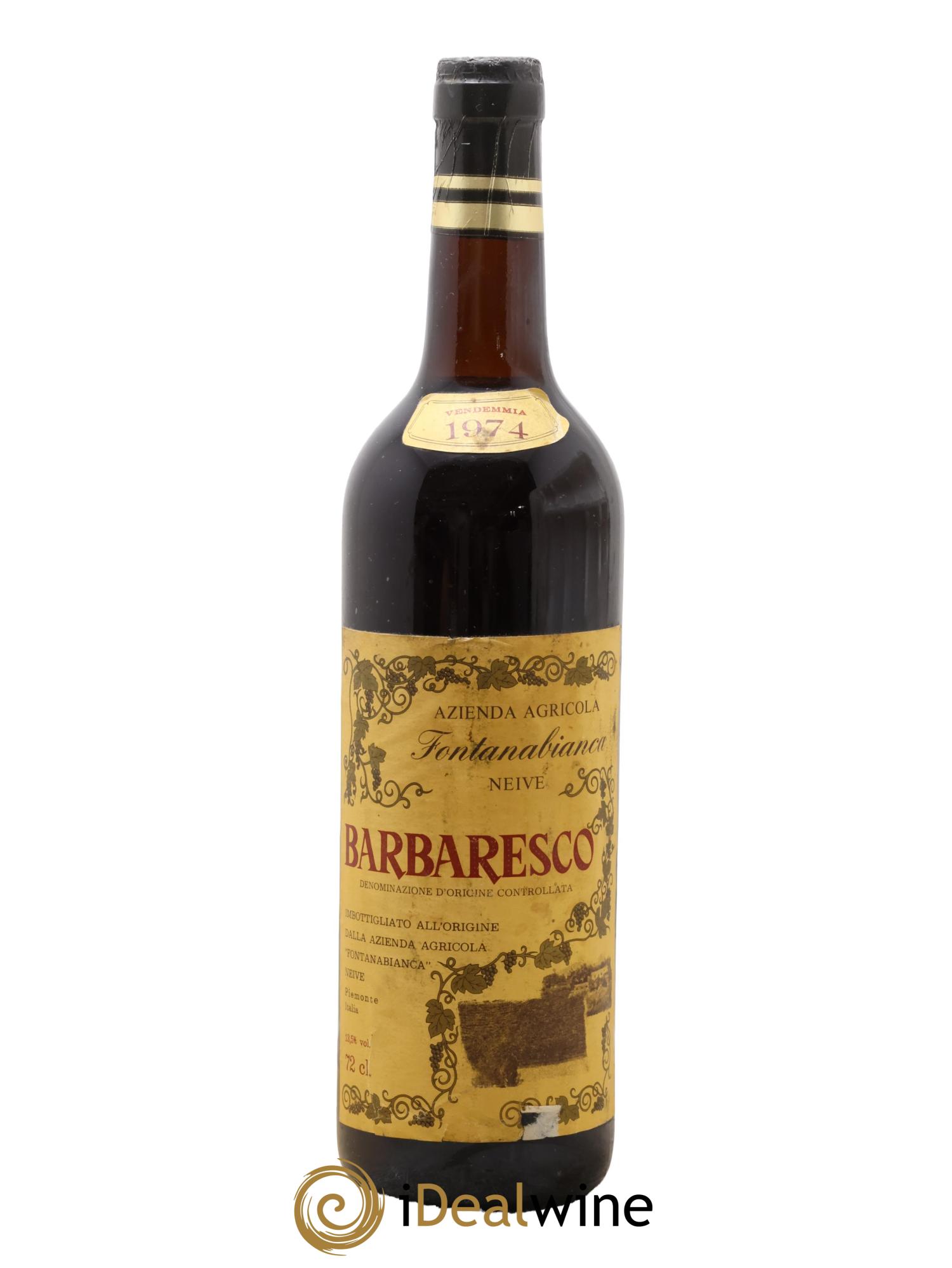 Barbaresco DOCG Fontanabianca 1974 - Lot of 1 bottle - 0