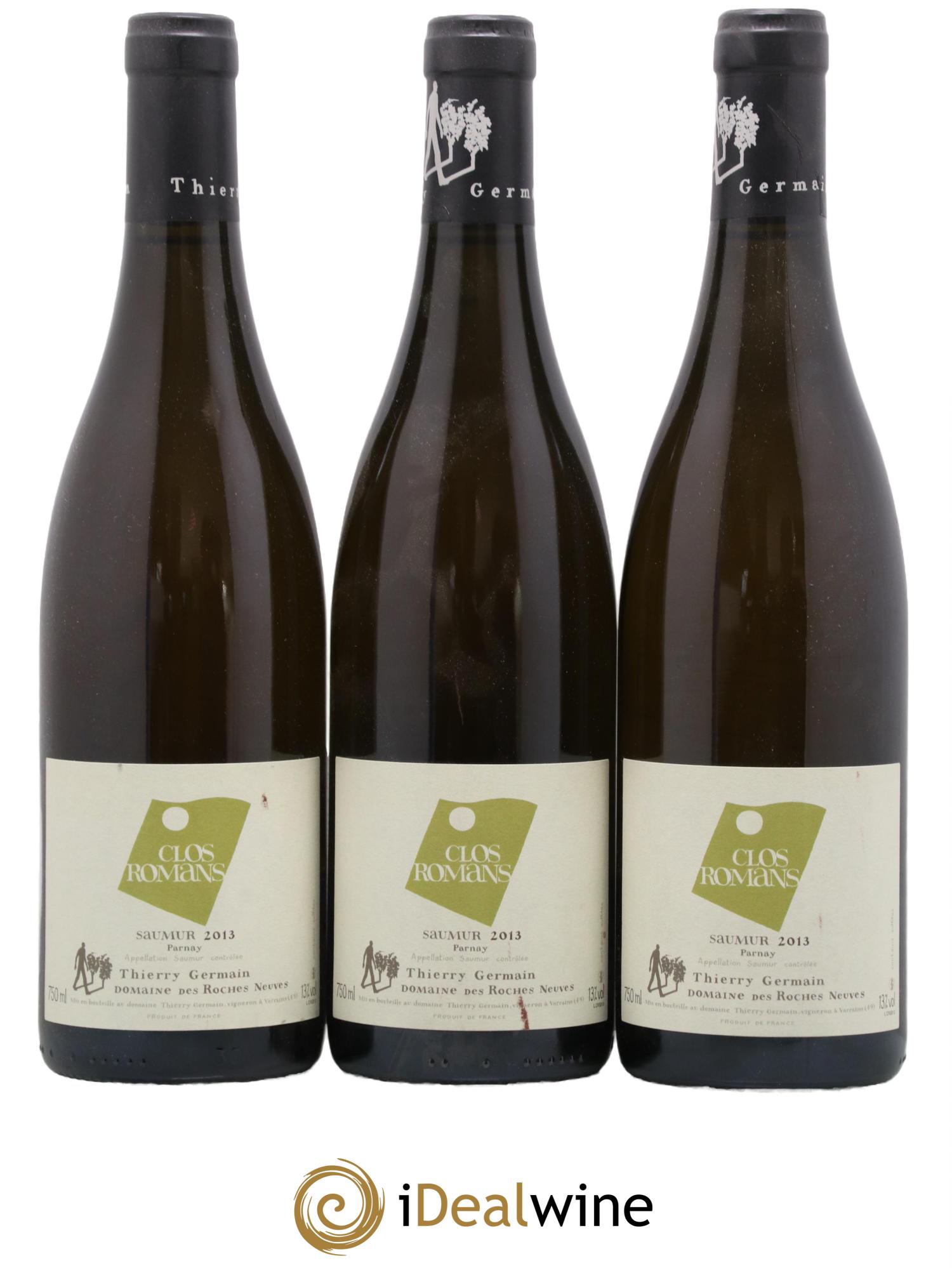 Saumur Clos Romans Domaine des Roches Neuves - Thierry Germain 2013 - Lot de 3 bouteilles - 0