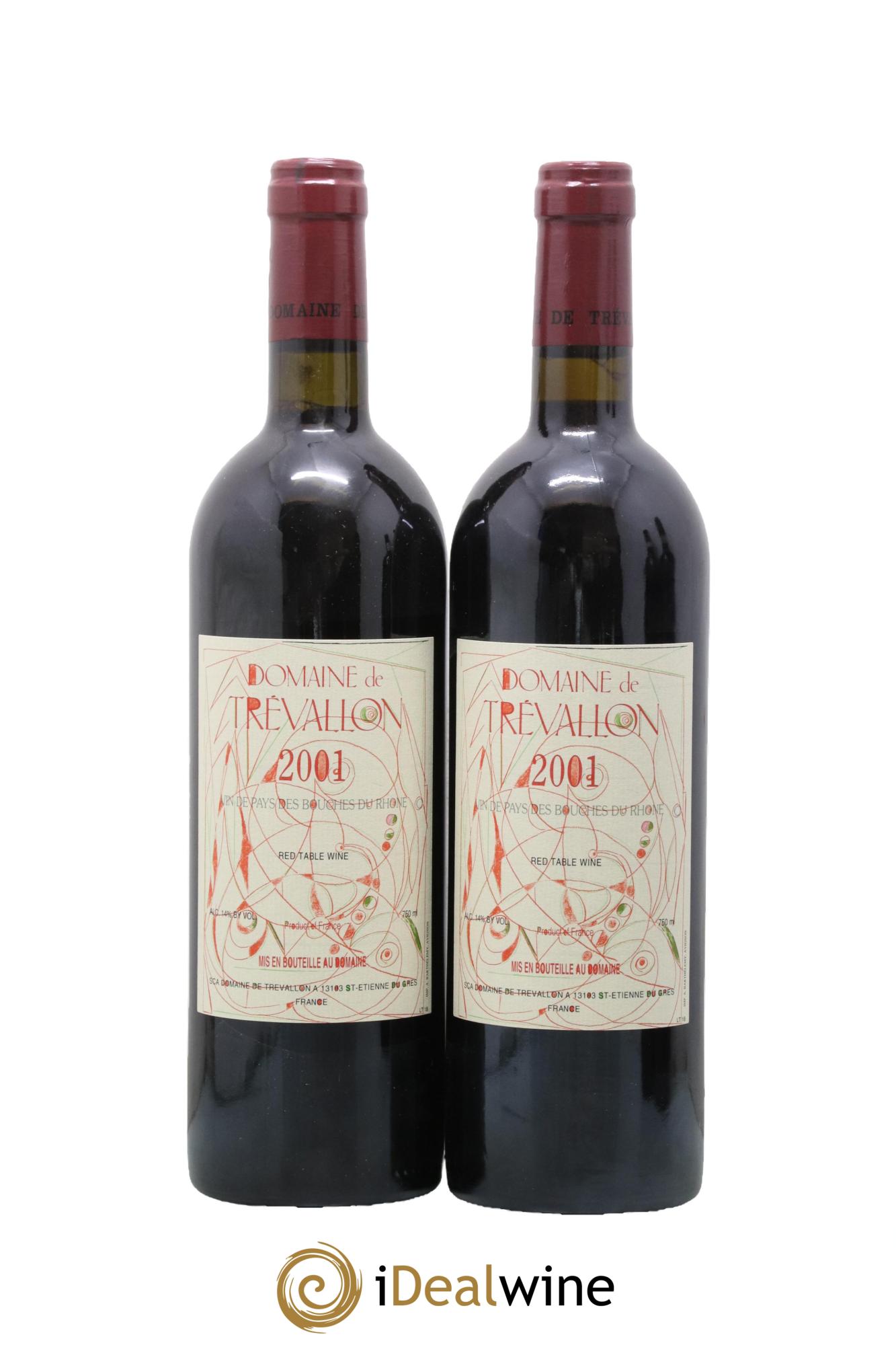 VDP Bouches du Rhône Trévallon (Domaine de) Eloi Dürrbach 2001 - Lot de 2 bouteilles - 0