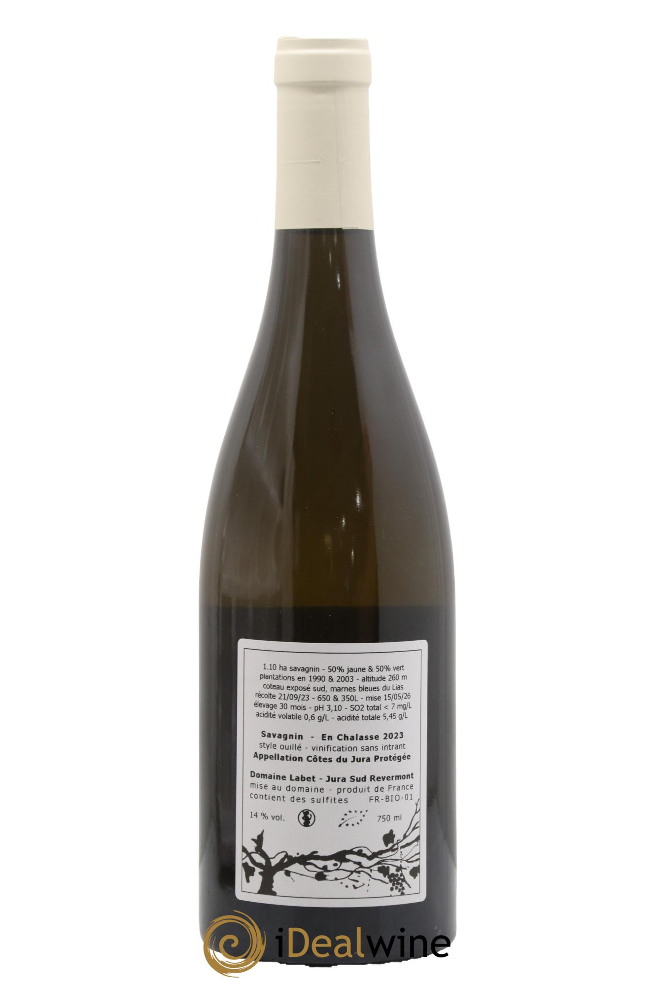 Côtes du Jura Savagnin en Chalasse Romain - Julien - Charline Labet 2023 - Posten von 1 Flasche - 1