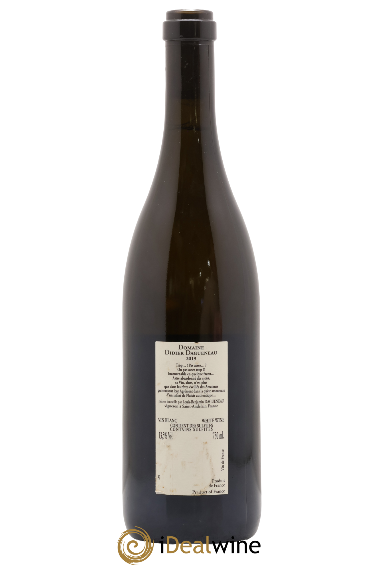Vin de France (anciennement Pouilly-Fumé) Buisson Renard Dagueneau (Domaine Didier - Louis-Benjamin) 2019 - Posten von 1 Flasche - 1