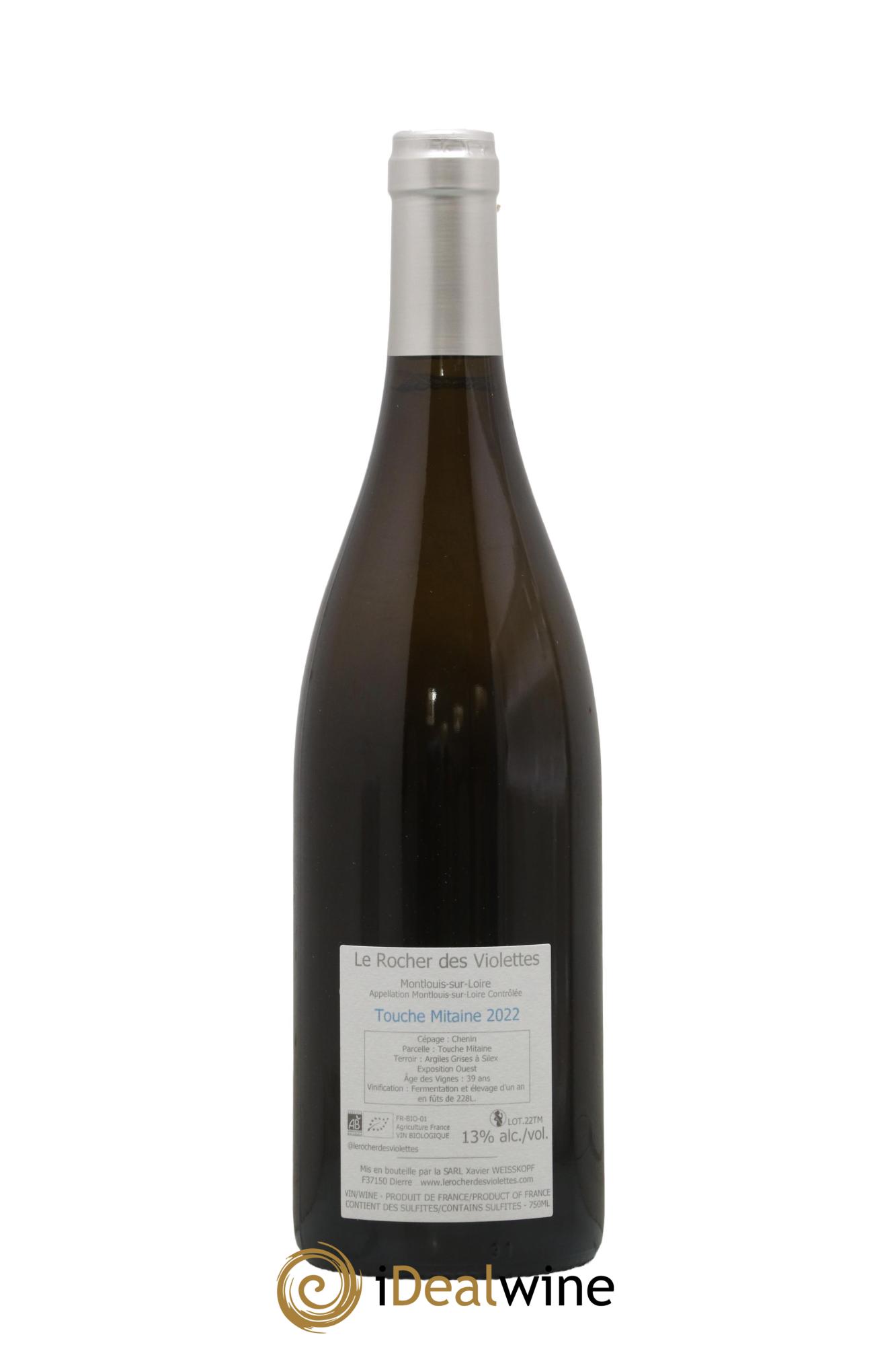 Montlouis-sur-Loire Touche Mitaine Le Rocher des Violettes 2022 - Lot of 1 bottle - 1