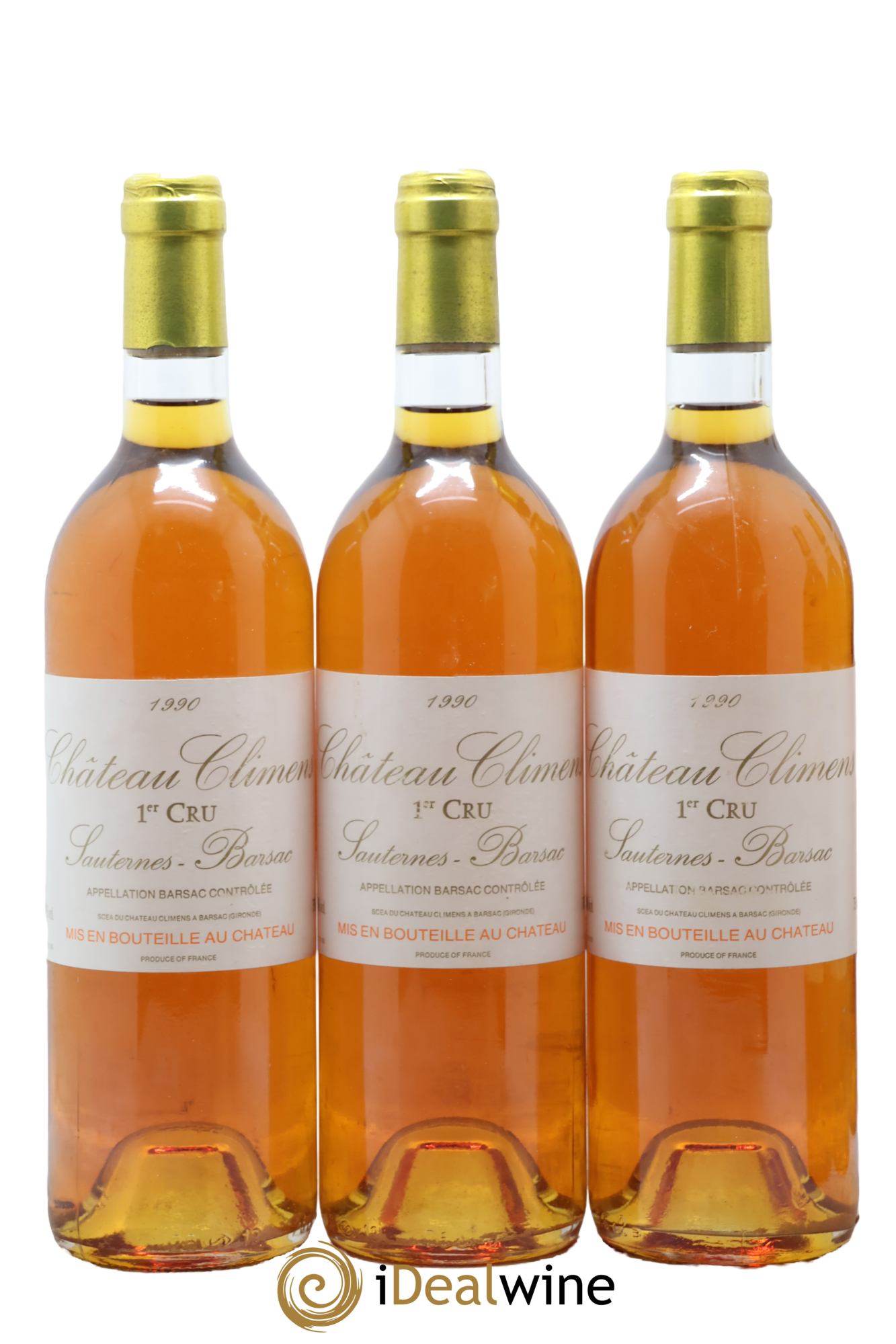 Château Climens 1er Grand Cru Classé 1990 - Lot de 3 bouteilles - 0