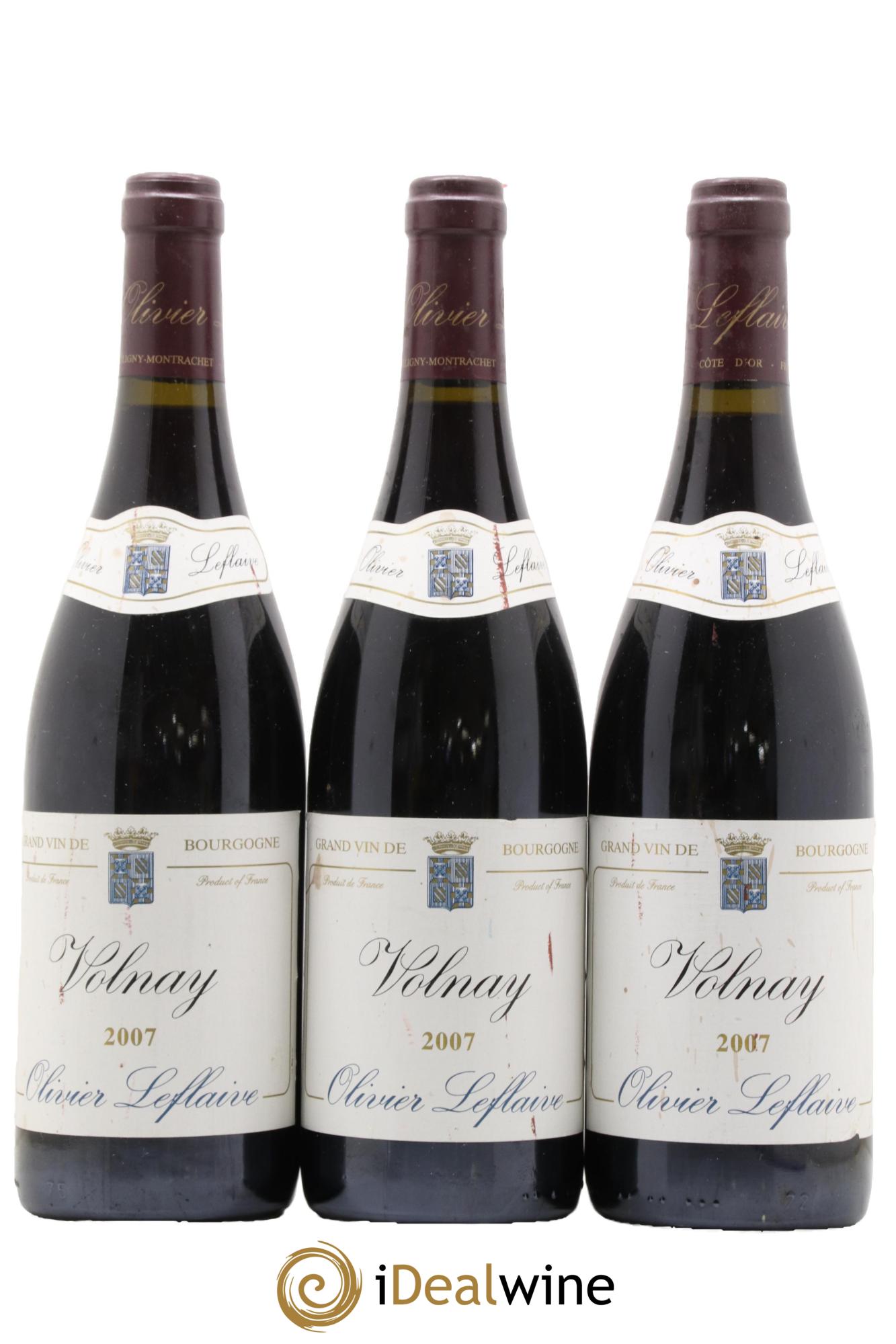 Volnay Domaine Olivier Leflaive 2007 - Lot de 3 bouteilles - 0
