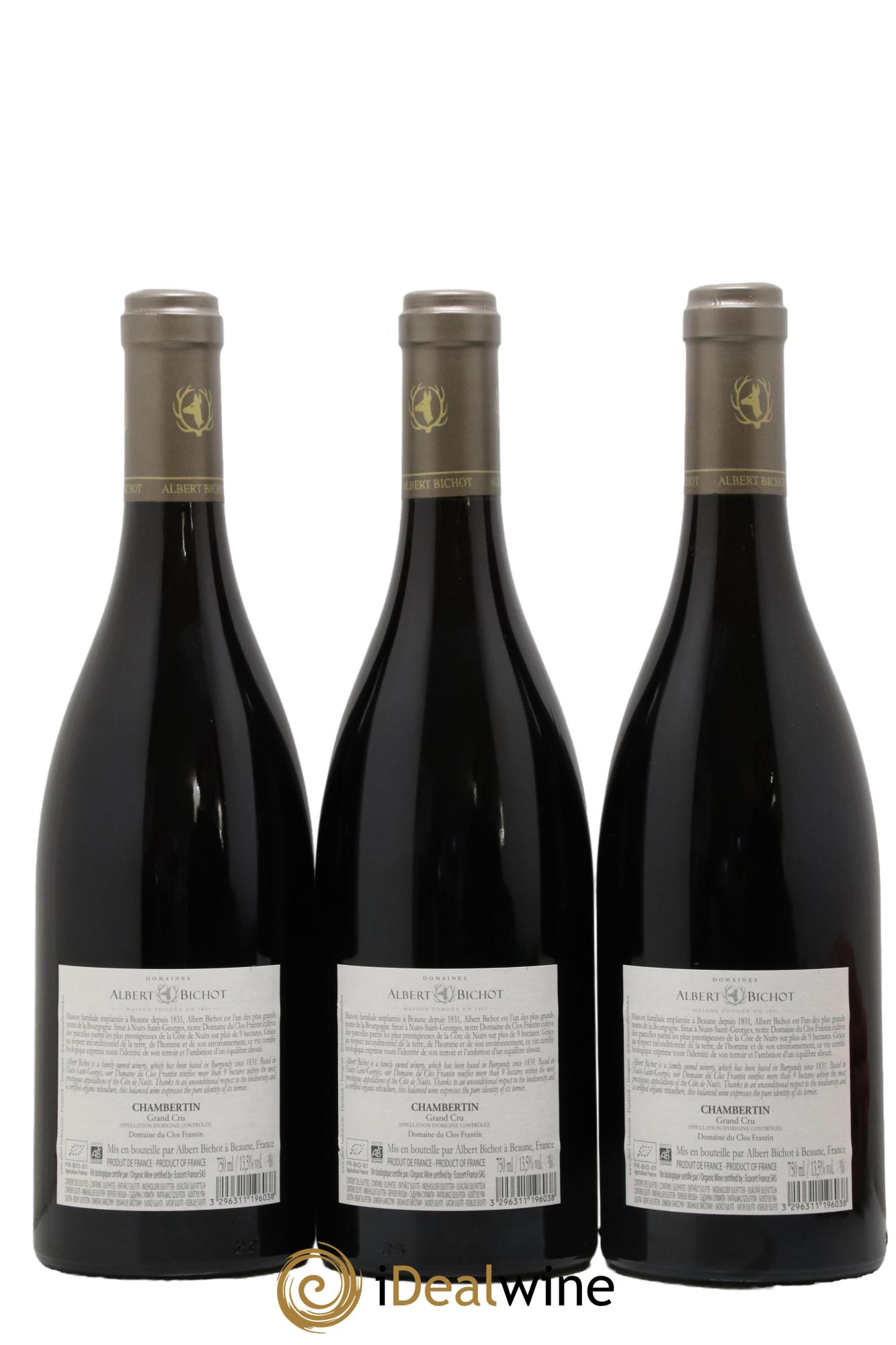Chambertin Grand Cru Clos Frantin - Albert Bichot  2019 - Lot de 3 bouteilles - 1