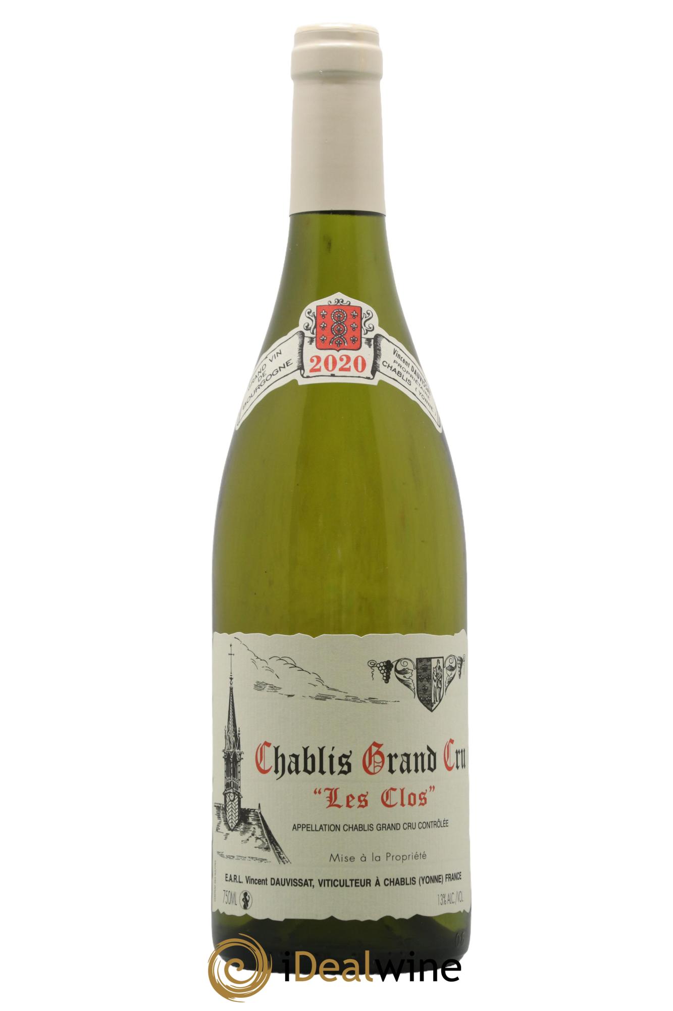 Chablis Grand Cru Les Clos Vincent Dauvissat (Domaine) 2020 - Lot de 1 bouteille - 0