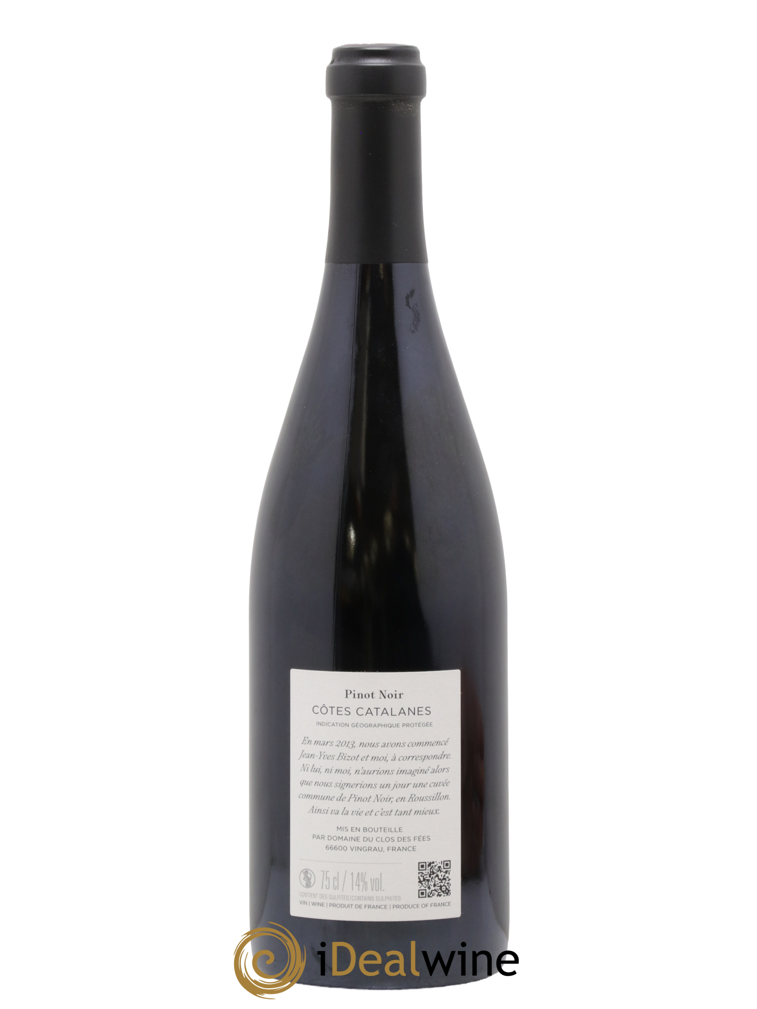 Côtes Catalanes Clos des Fées 100 Phrases pour éventails Hervé Bizeul 2020 - Lot de 1 bouteille - 1