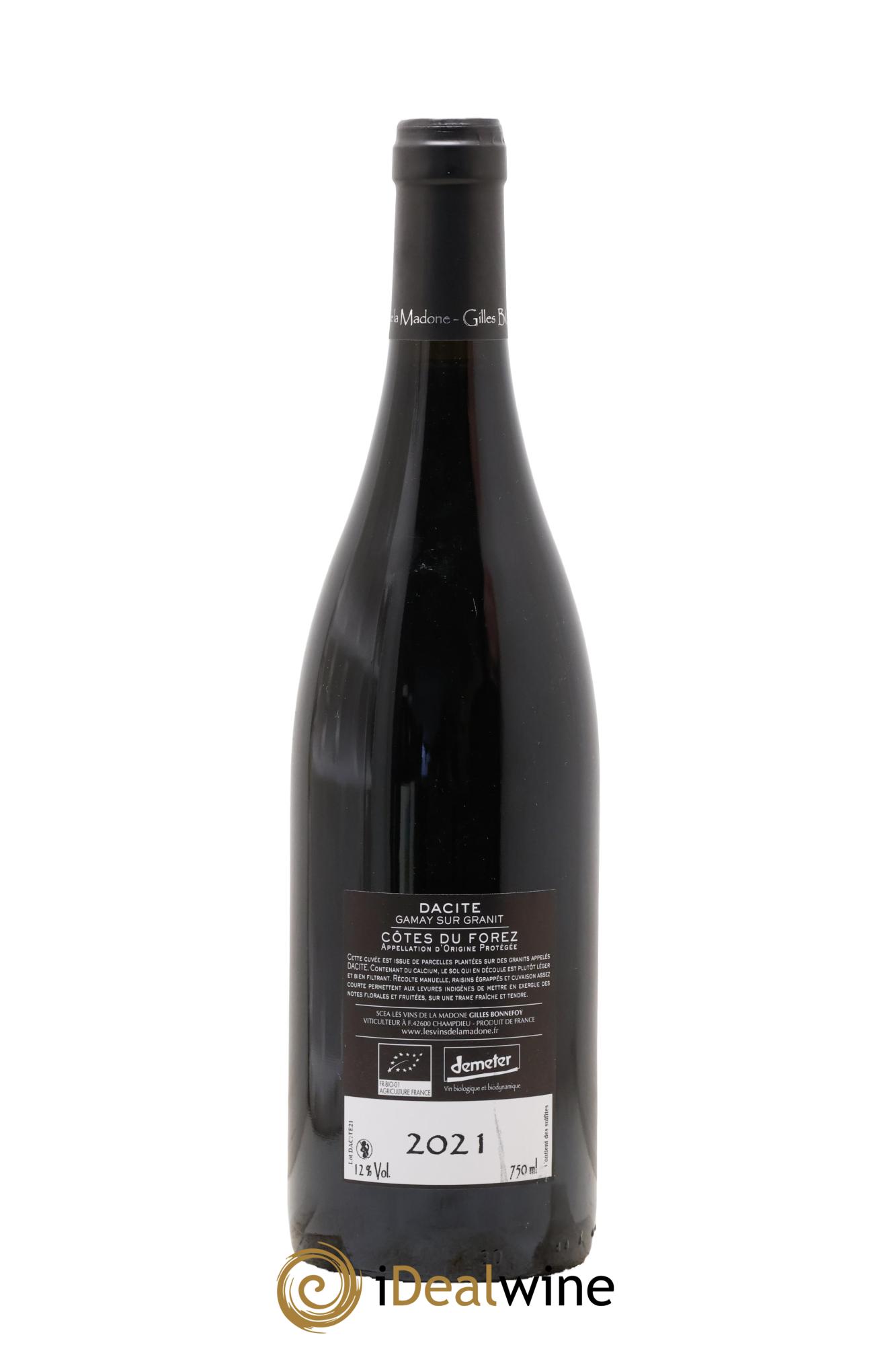 Vin de France Les Vins De La Madone Dacite Gilles Bonnefoy 2021 - Lot of 1 bottle - 1