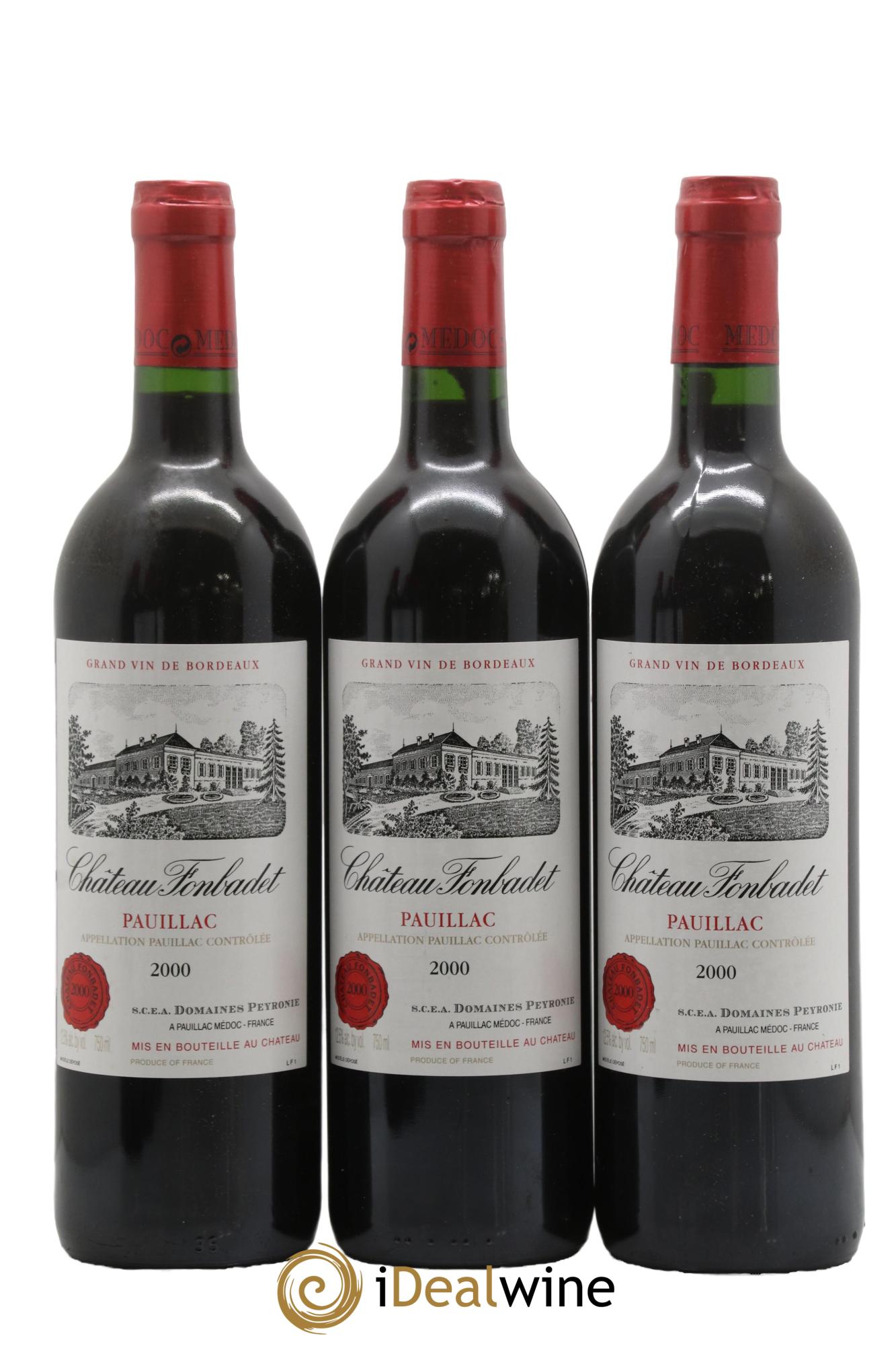 Château Fonbadet 2000 - Posten von 3 Flaschen - 0