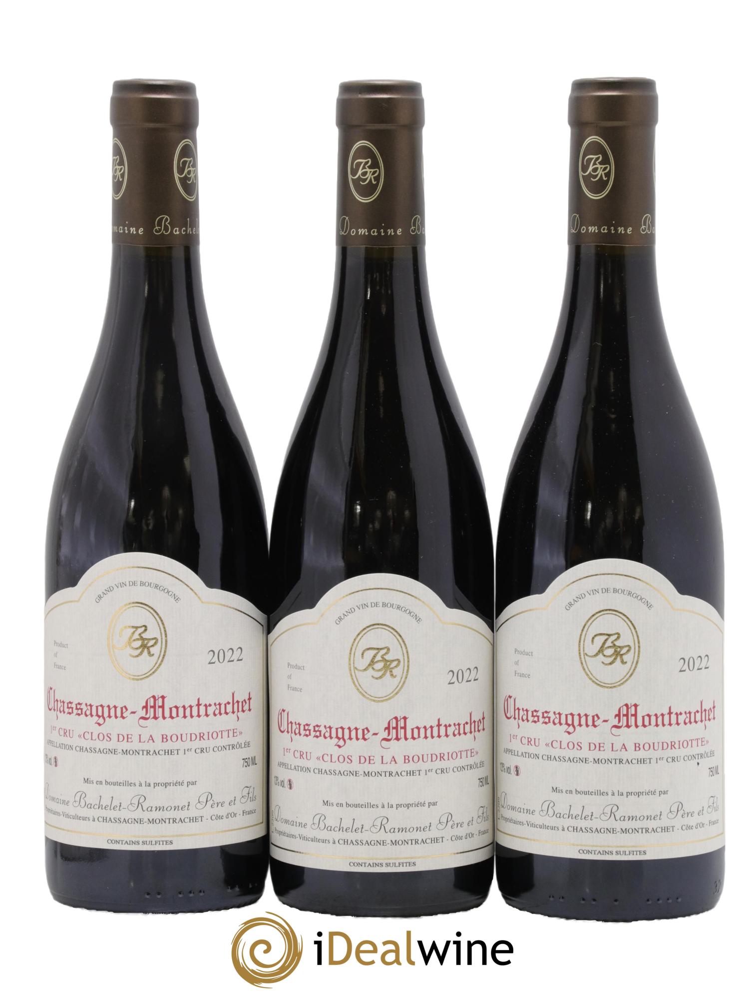 Chassagne-Montrachet 1er Cru Clos de la Boudriotte Bachelet-Ramonet (Domaine) 2022 - Lotto di 3 bottiglie - 0