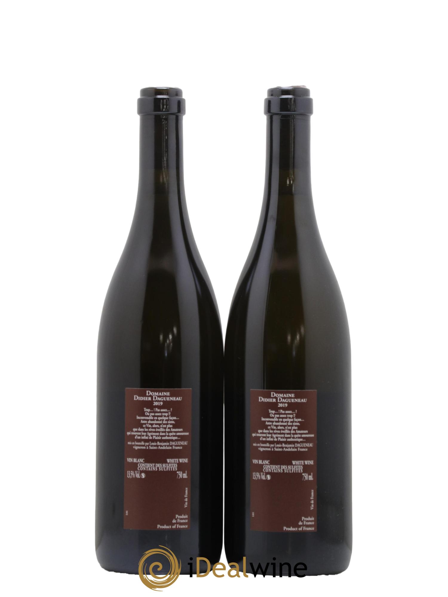 Vin de France (anciennement Pouilly-Fumé) Pur Sang Dagueneau (Domaine Didier - Louis-Benjamin) 2019 - Posten von 2 Flaschen - 1