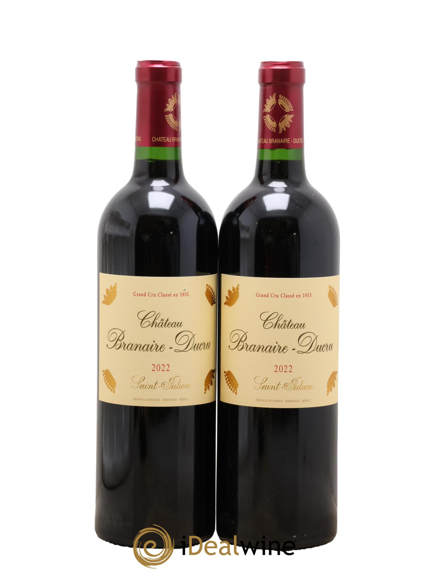 Château Branaire Ducru 4ème Grand Cru Classé 2022 - Lot de 2 bouteilles - 0