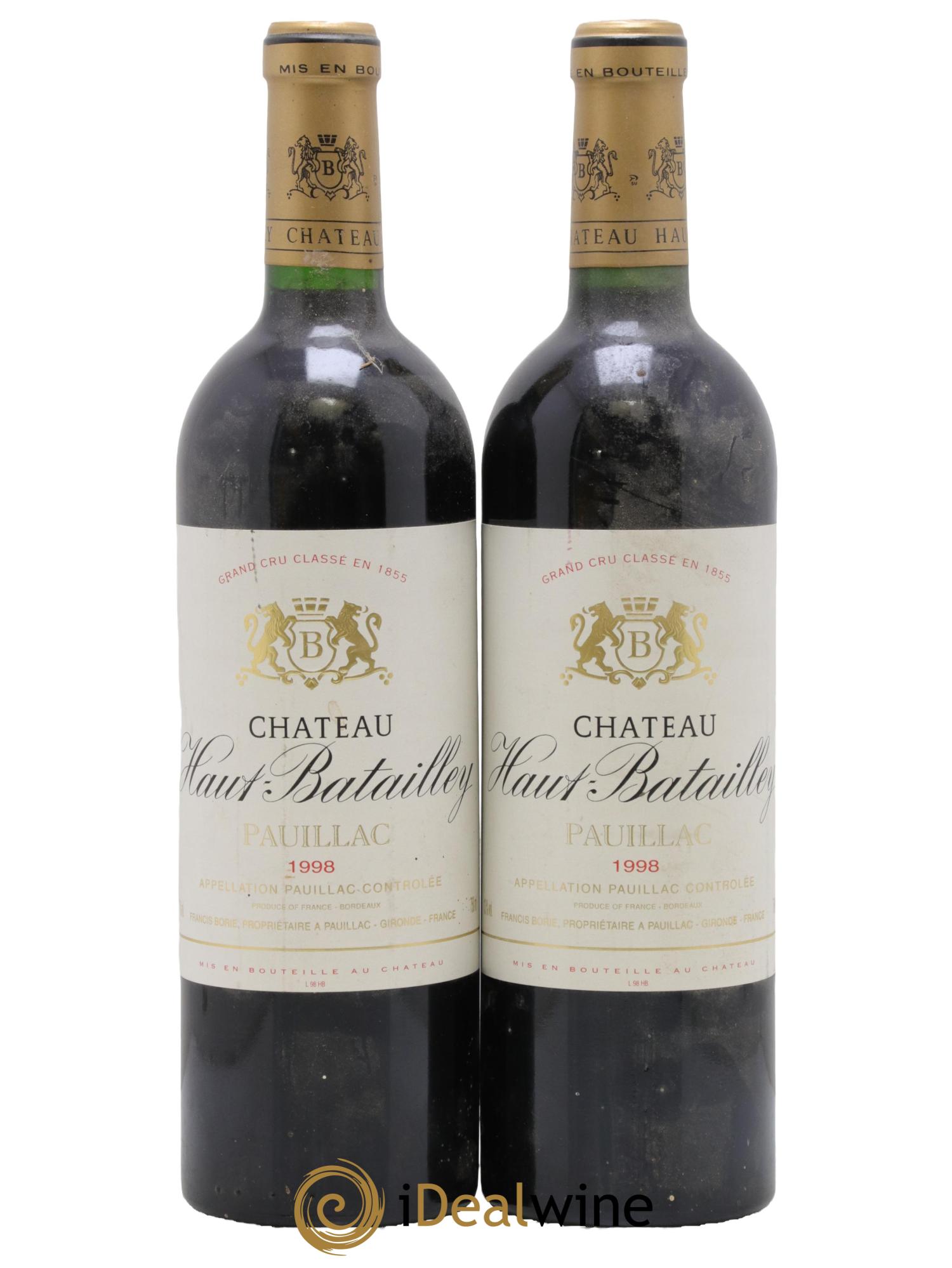 Château Haut Batailley 5ème Grand Cru Classé 1998 - Lot of 2 bottles - 0