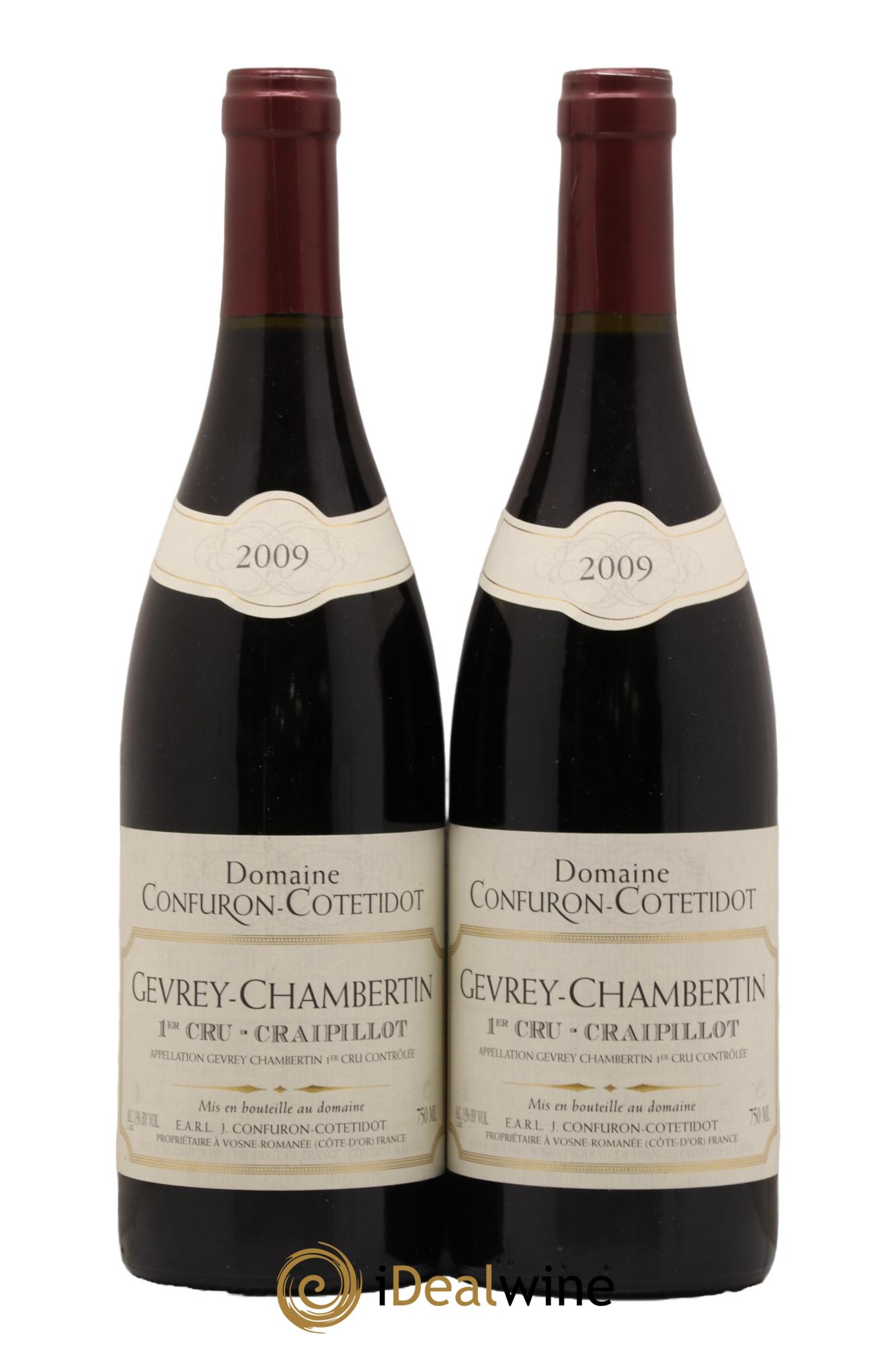 Gevrey-Chambertin 1er Cru Craipillot Confuron-Cotetidot 2009 - Lot de 2 bouteilles - 0