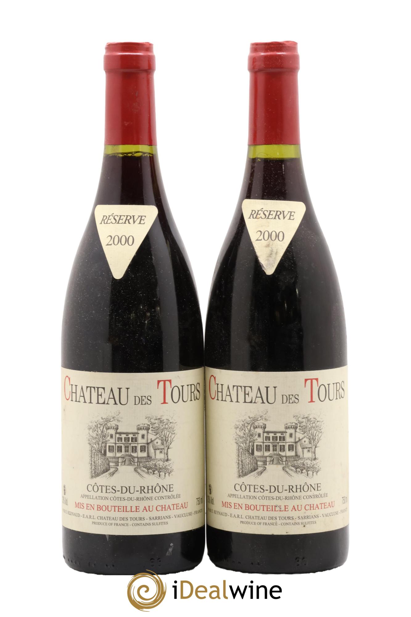 Côtes-du-Rhône Château des Tours Emmanuel Reynaud 2000 - Lotto di 2 bottiglie - 0