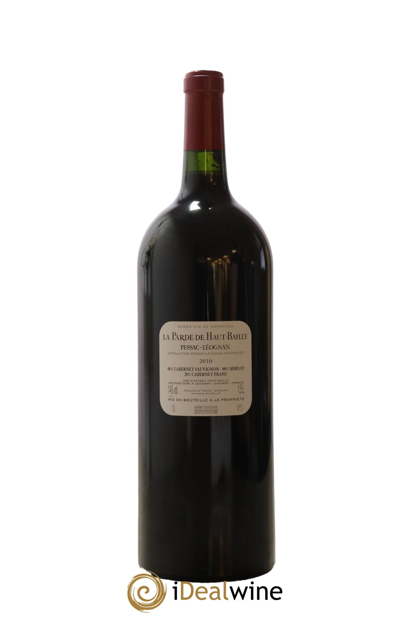 Haut Bailly II (Anciennement La Parde de Haut-Bailly) Second Vin 2010 - Lot de 1 magnum - 2