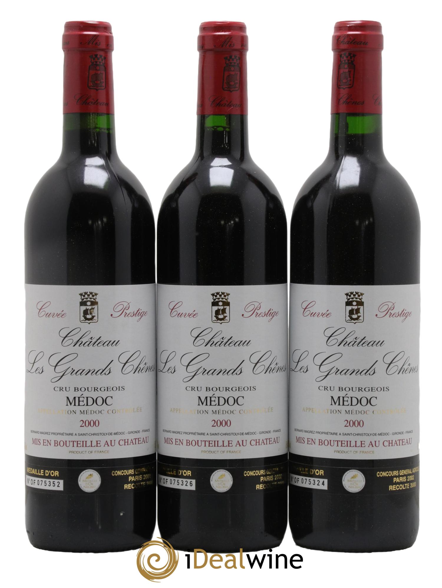 Château Les Grands Chênes Cuvée Prestige 2000 - Lot de 12 bouteilles - 1