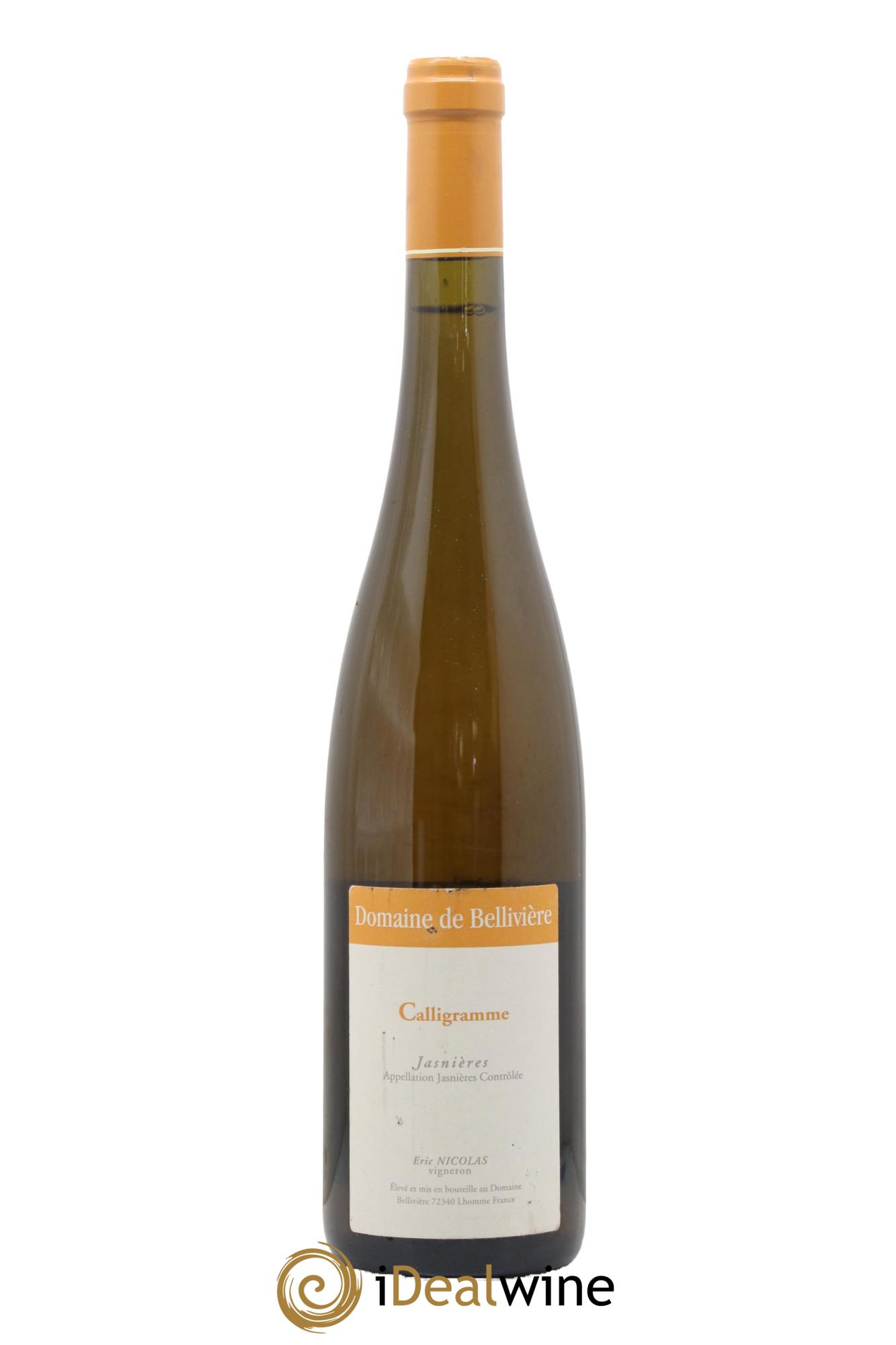 Jasnières Calligramme Domaine de Bellivière 2008 - Lot de 1 bouteille - 0