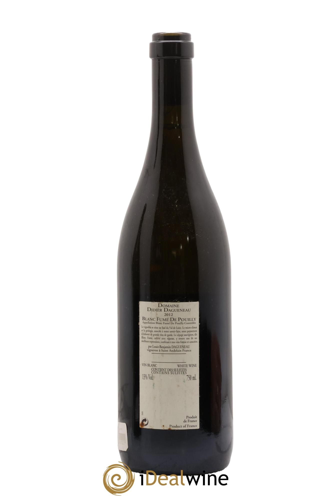 Vin de France (anciennement Pouilly-Fumé) Buisson Renard Dagueneau (Domaine Didier - Louis-Benjamin) 2012 - Lot de 1 bouteille - 1