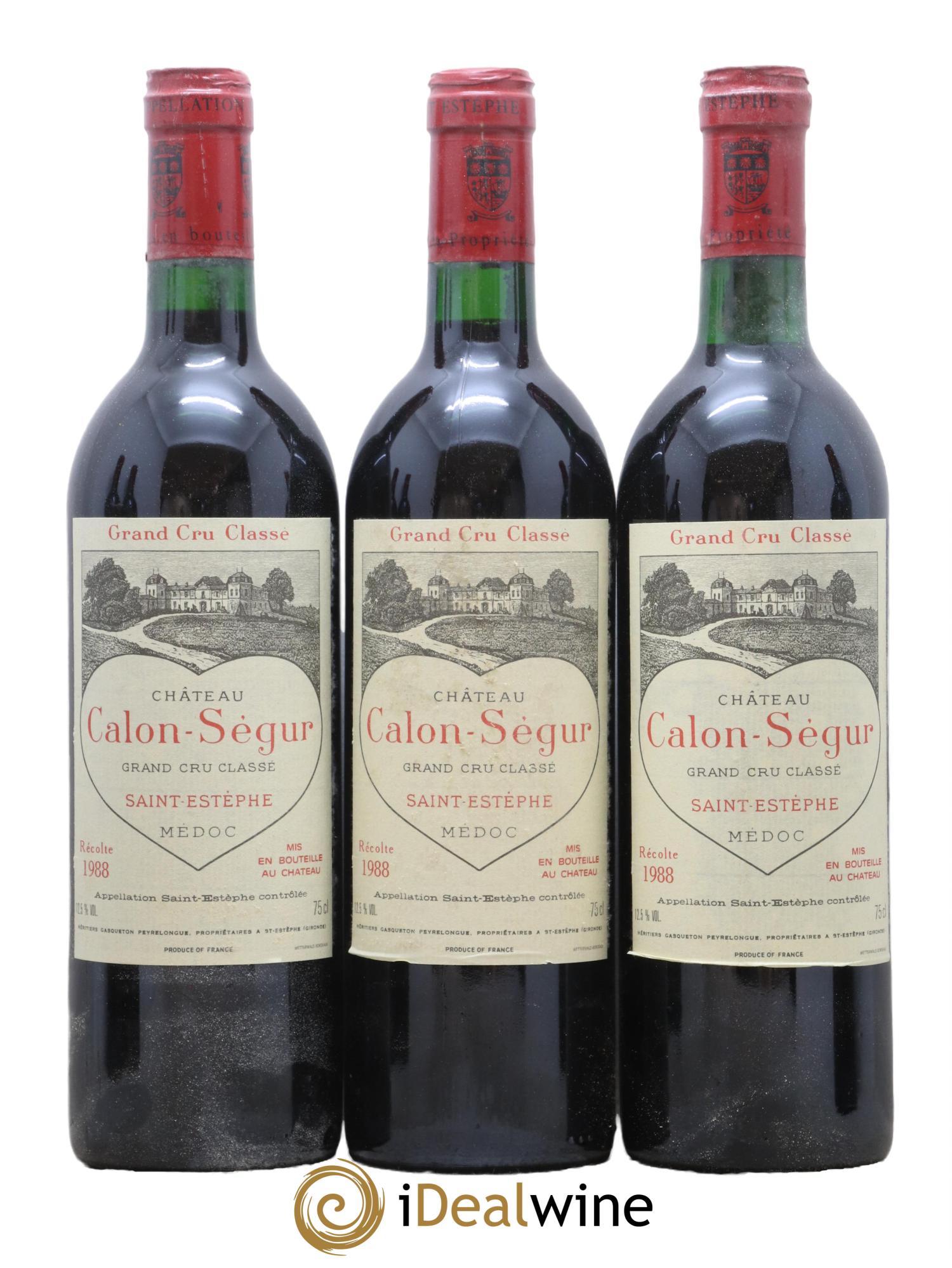 Château Calon Ségur 3ème Grand Cru Classé 1988 - Lot de 12 bouteilles - 3