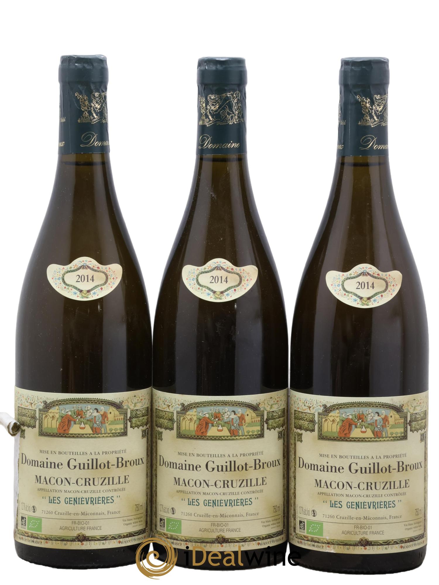 Mâcon-Cruzille Les Genievrières Guillot-Broux (Domaine) 2014 - Posten von 3 Flaschen - 0