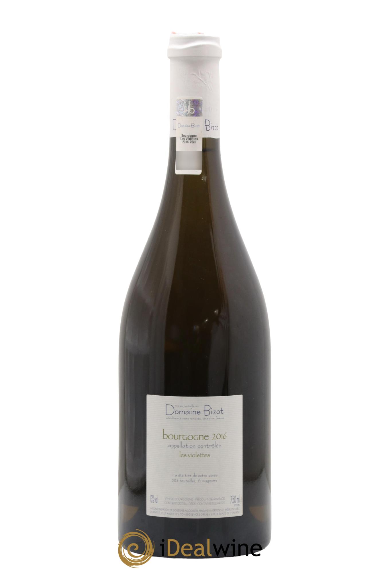 Bourgogne Les Violettes Bizot (Domaine) 2016 - Lot de 1 bouteille - 1