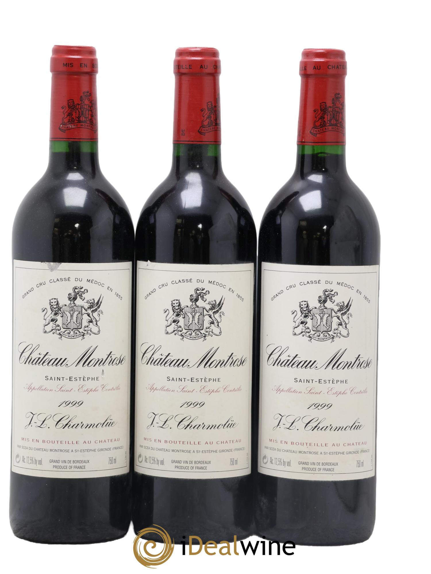 Château Montrose 2ème Grand Cru Classé 1999 - Lot of 3 bottles - 0