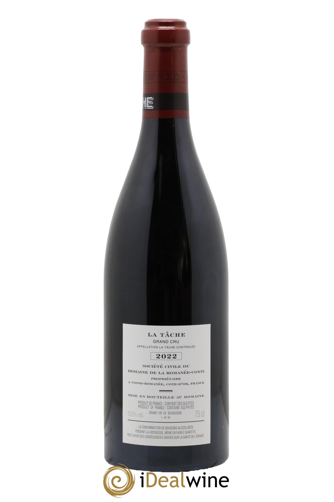 La Tâche Grand Cru Domaine de la Romanée-Conti 2022 - Lot of 1 bottle - 1