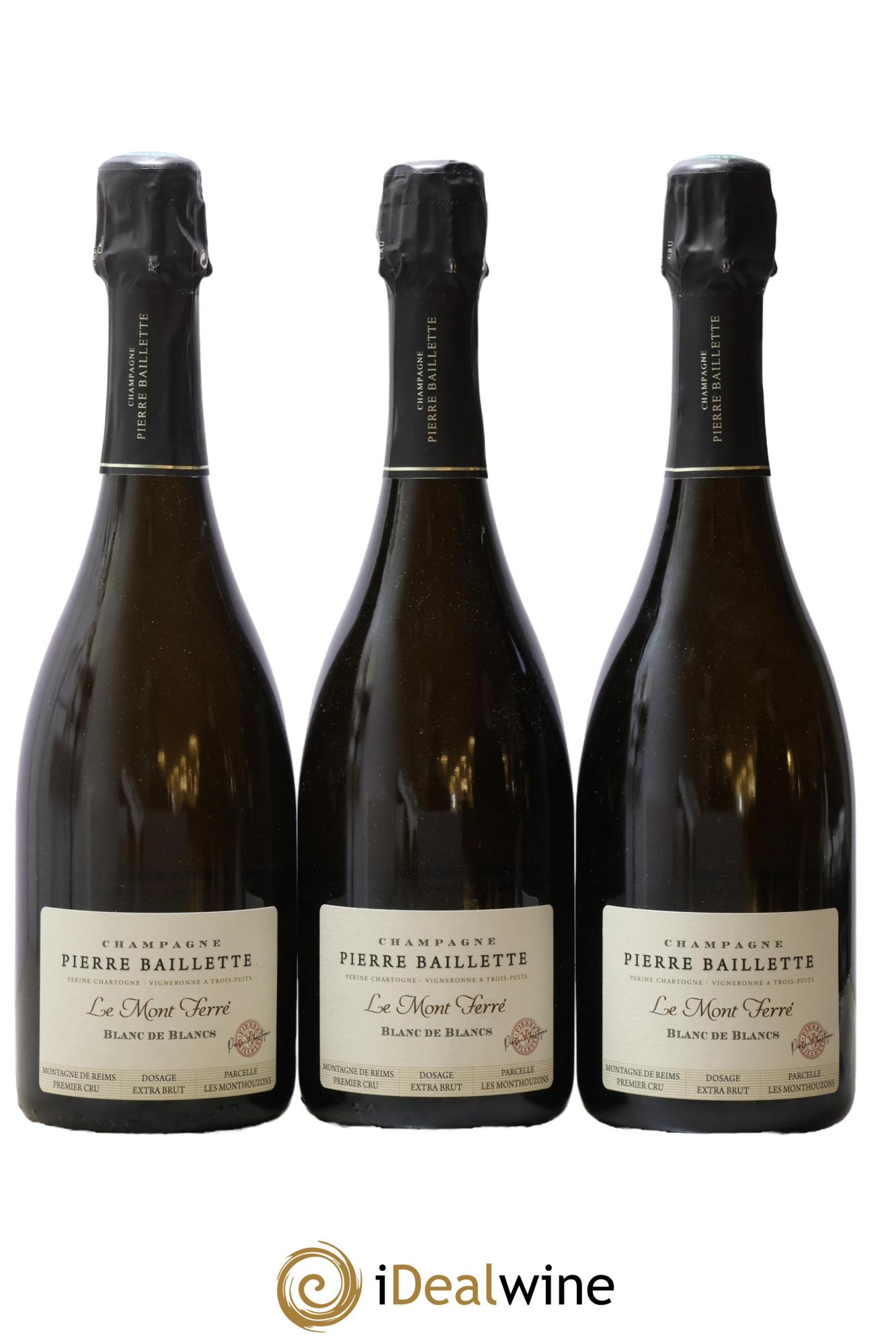 Premier Cru Extra-Brut Blanc de Blancs Le Mont Ferré Pierre Baillette - Lot de 3 bouteilles - 0
