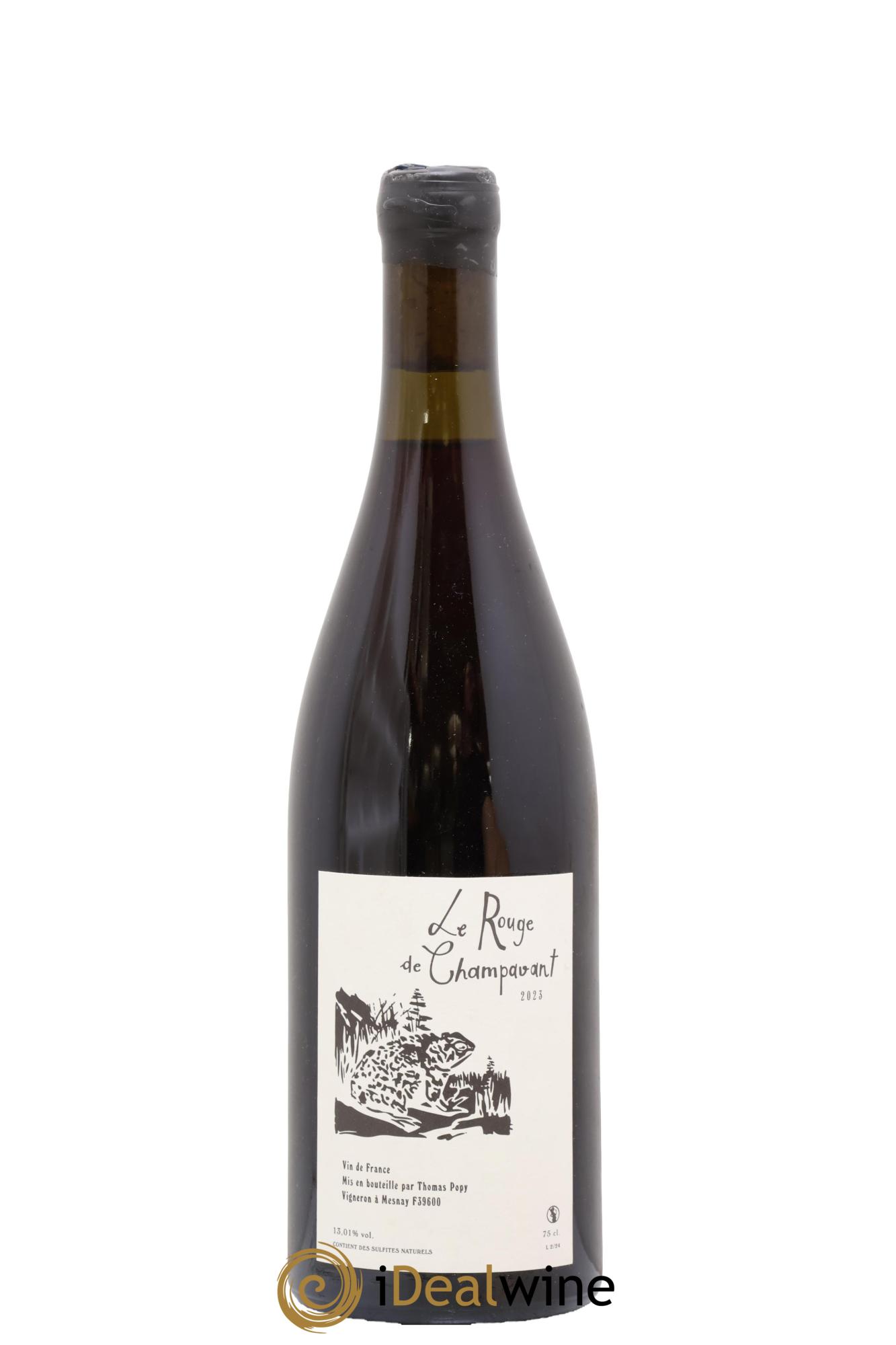 Vin de France Le Rouge de Champavant Thomas Popy 2023 - Posten von 1 Flasche - 0