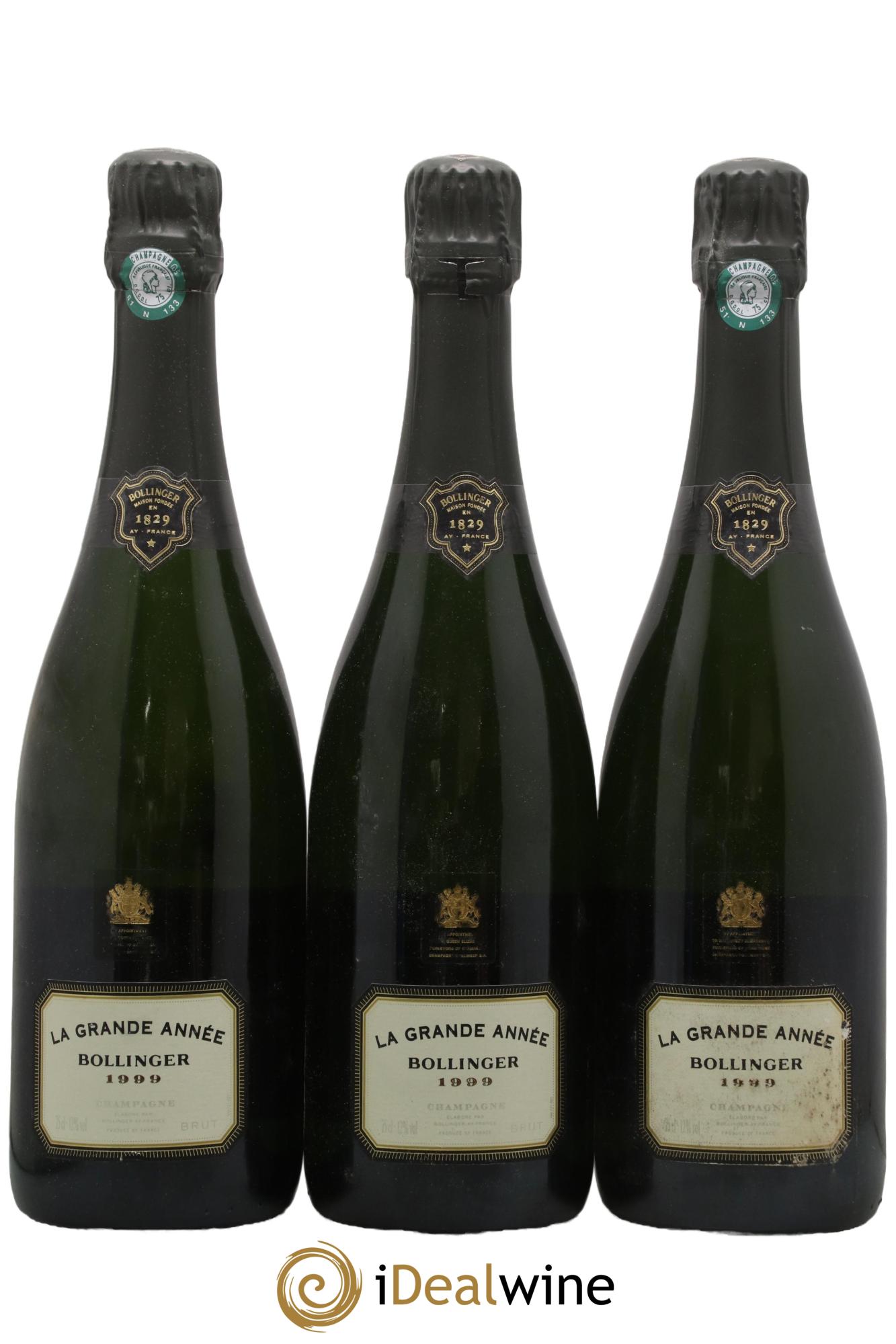 Grande Année Brut Bollinger 1999 - Lot de 3 bouteilles - 0
