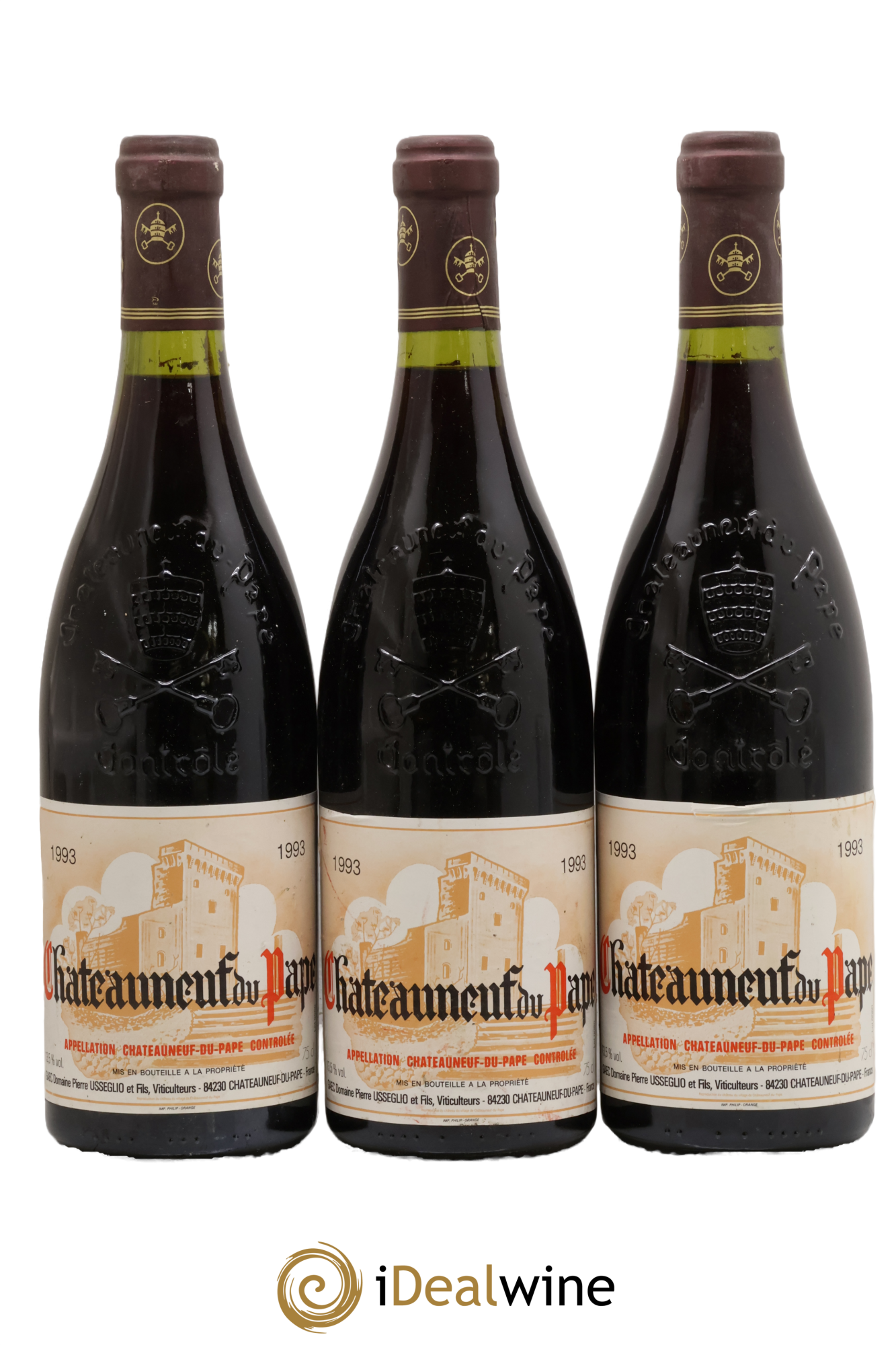 Châteauneuf-du-Pape Raymond Usseglio & Fils (Domaine) 1993 - Posten von 3 Flaschen - 0