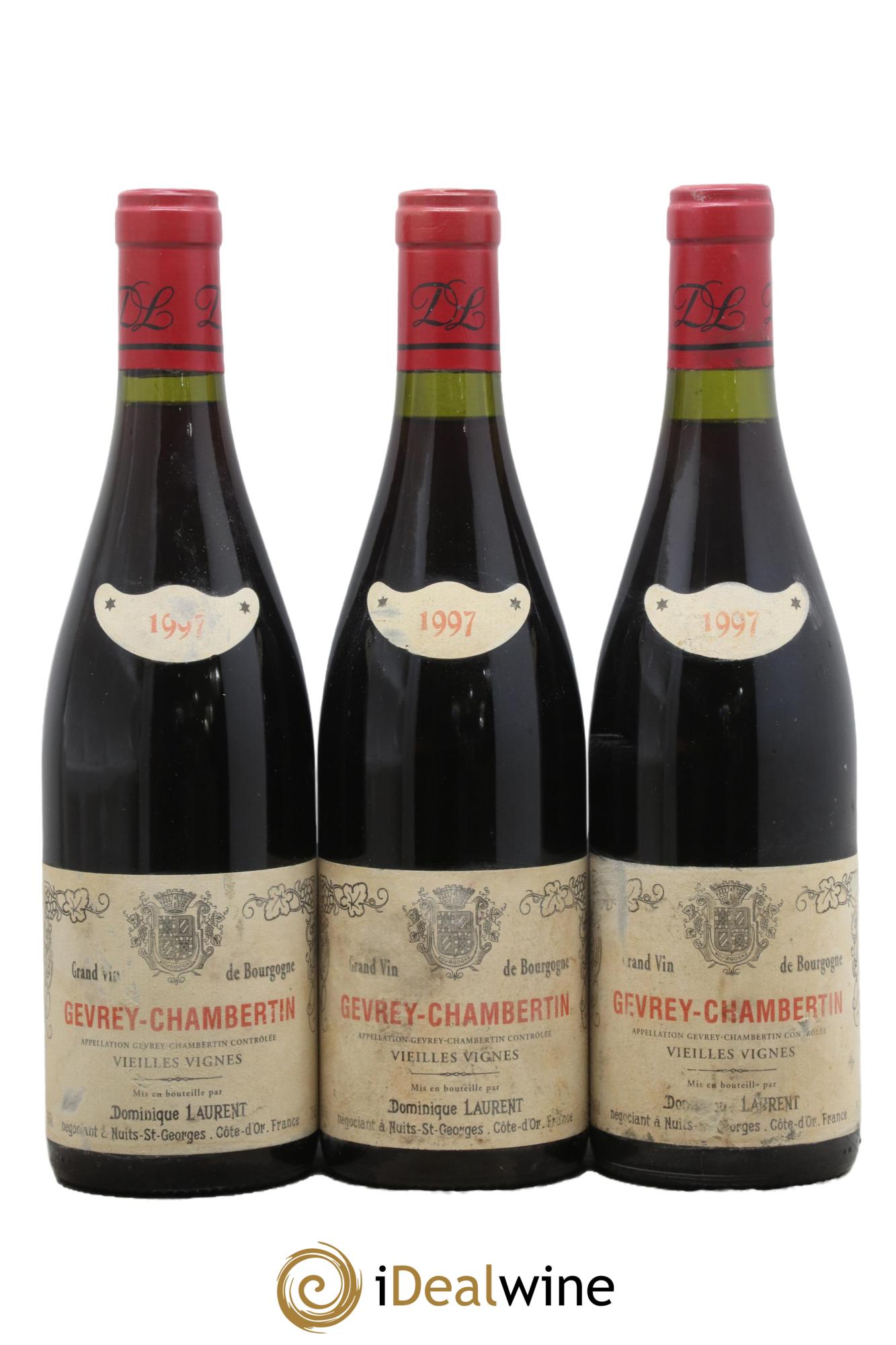 Gevrey-Chambertin Vieilles vignes Dominique Laurent 1997 - Posten von 3 Flaschen - 0