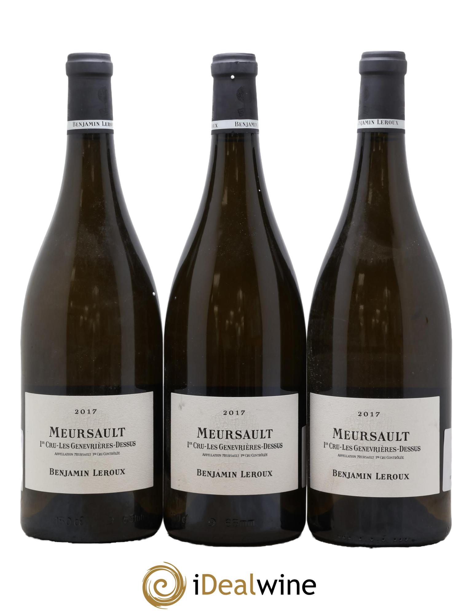 Meursault 1er Cru Les Genevrières Dessus Benjamin Leroux 2017 - Posten von 3 Magnum - 0