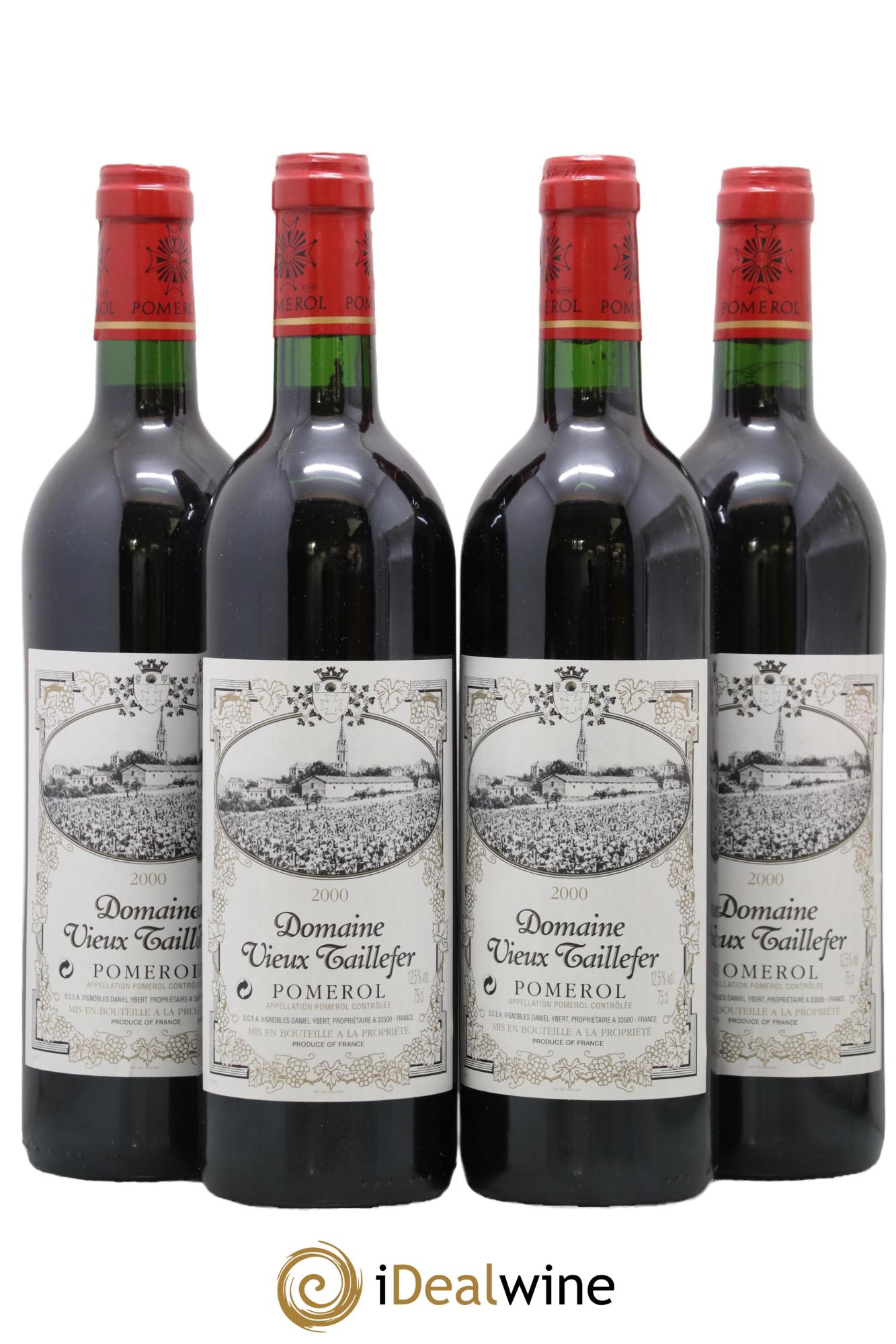 Pomerol Domaine du vieux Taillefer 2000 - Posten von 4 Flaschen - 0