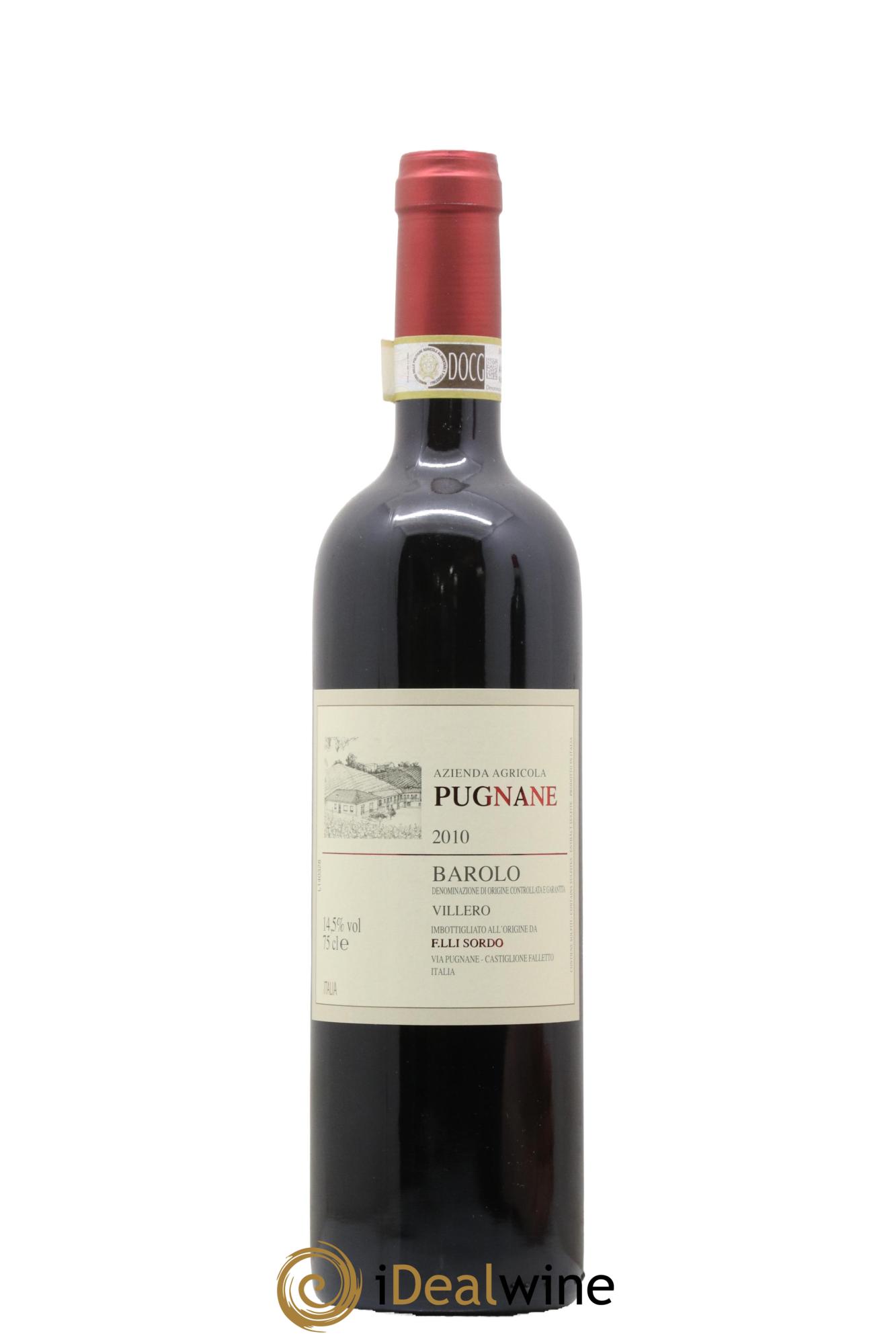 Barolo Vigna Villero Fratelli Sordo Pugnane 2010 - Lot de 1 bouteille - 0