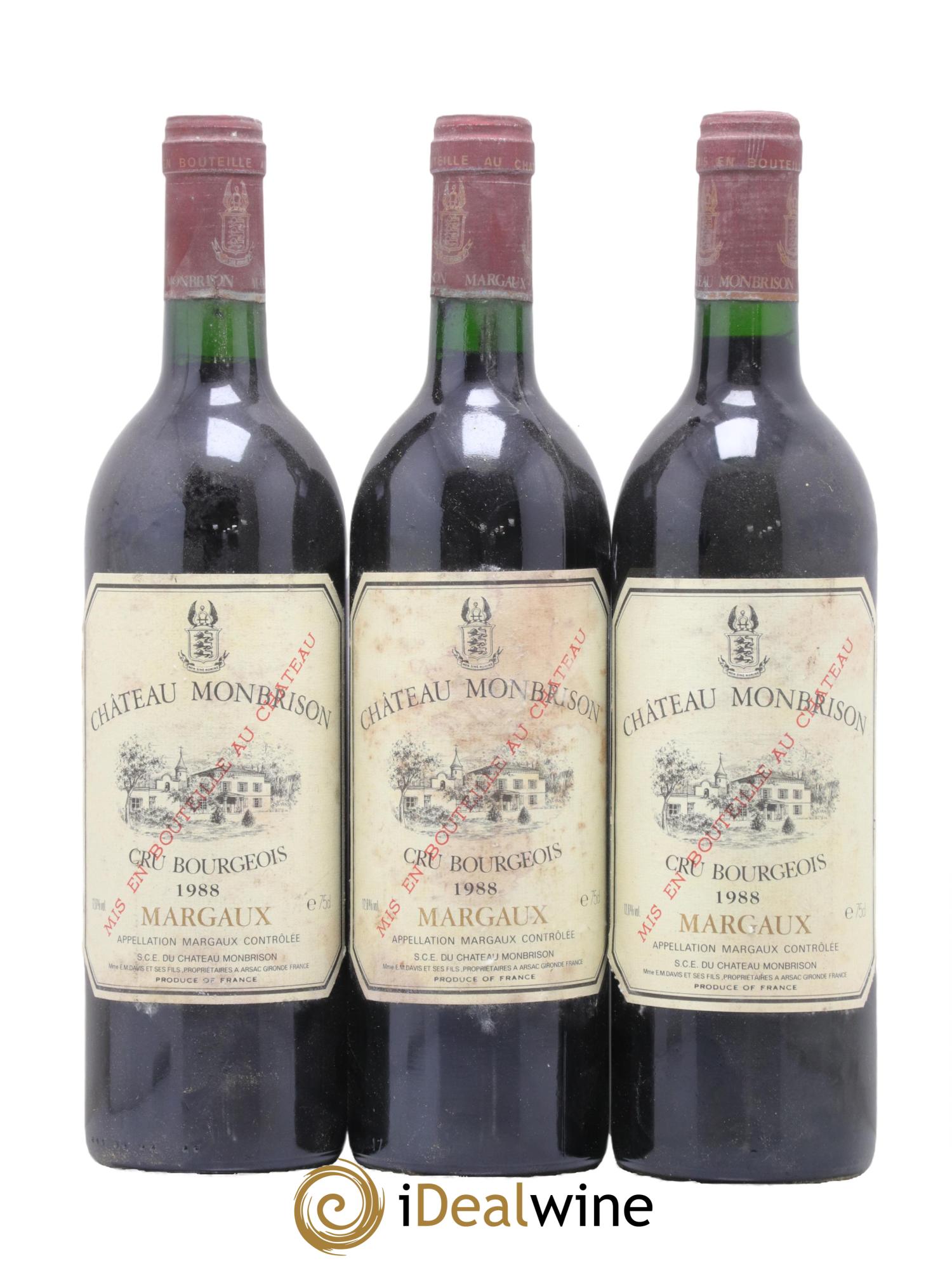 Château Monbrison 1988 - Posten von 3 Flaschen - 0