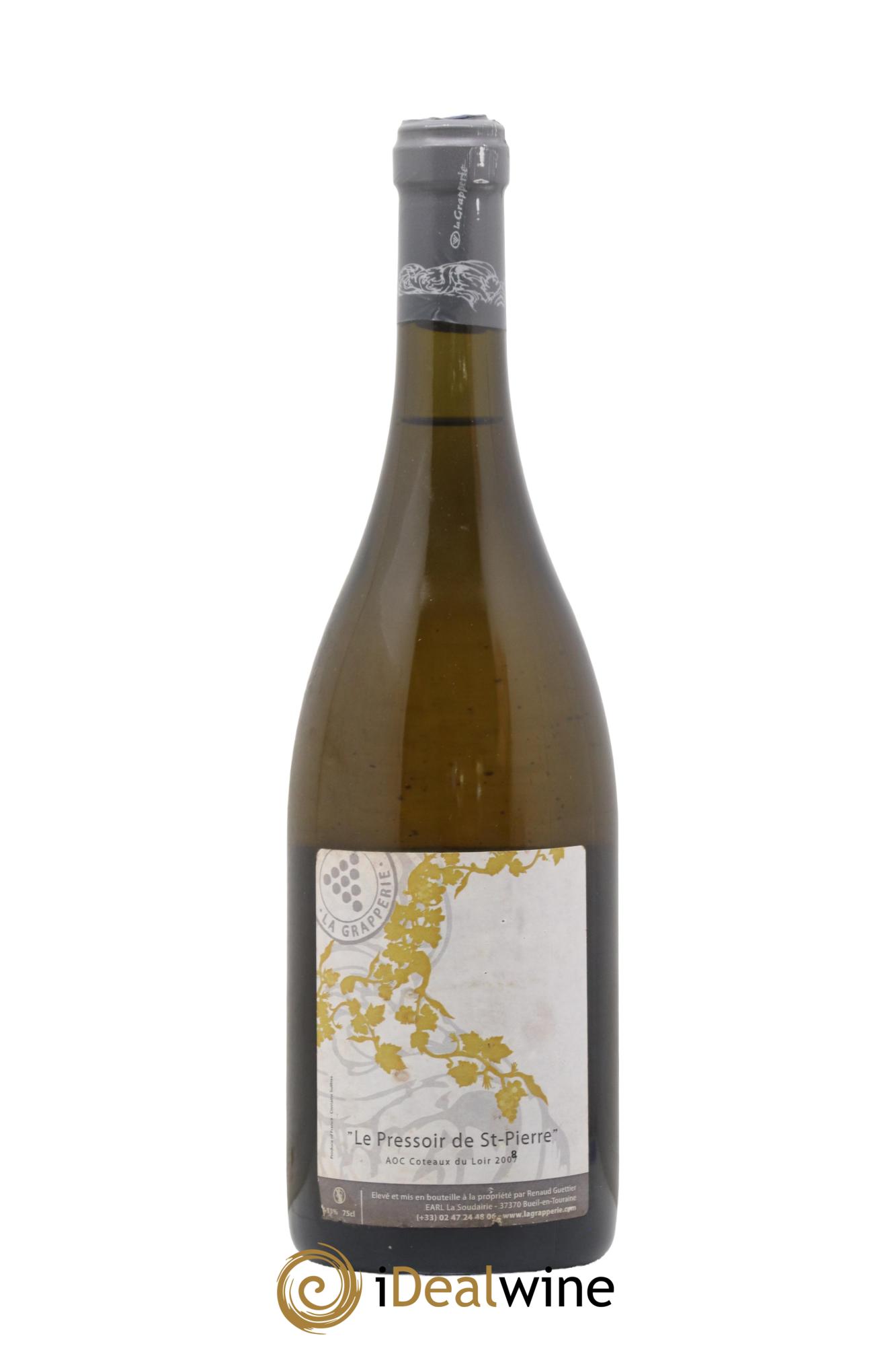 Vin de France Pressoir de Saint-Pierre La Grapperie 2008 - Lot de 1 bouteille - 0