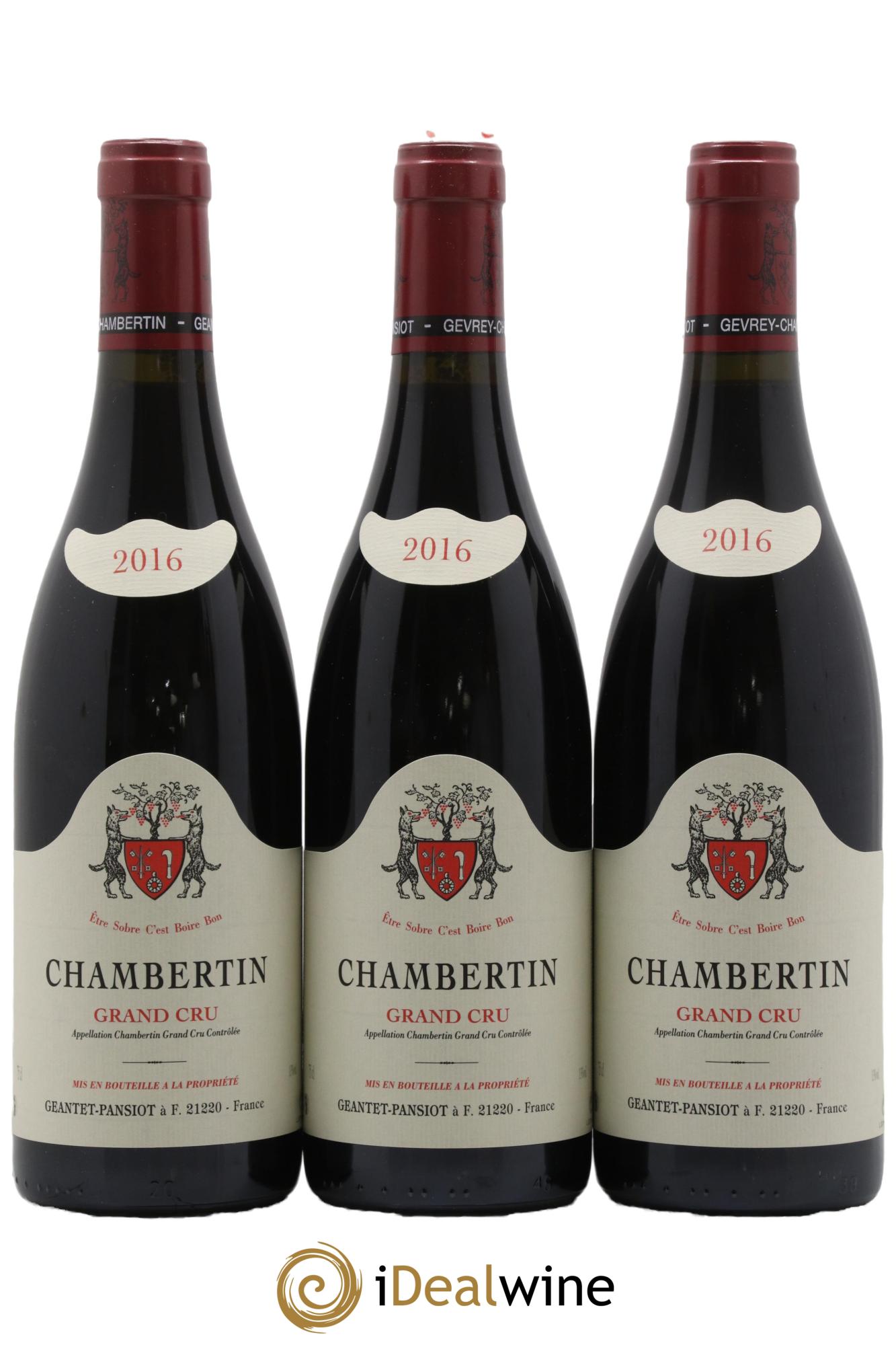 Chambertin Grand Cru Geantet-Pansiot 2016 - Lot of 3 bottles - 0
